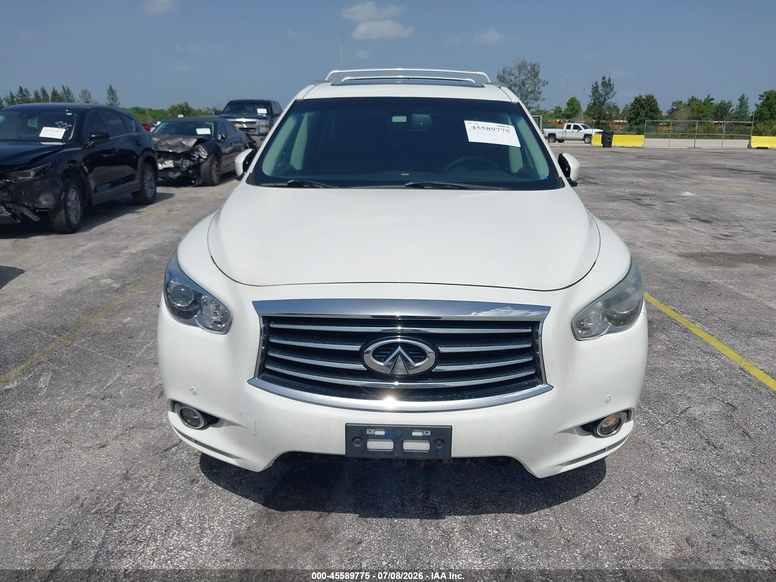 2013 Infiniti Jx35   White vin: 5N1AL0MM1DC319402