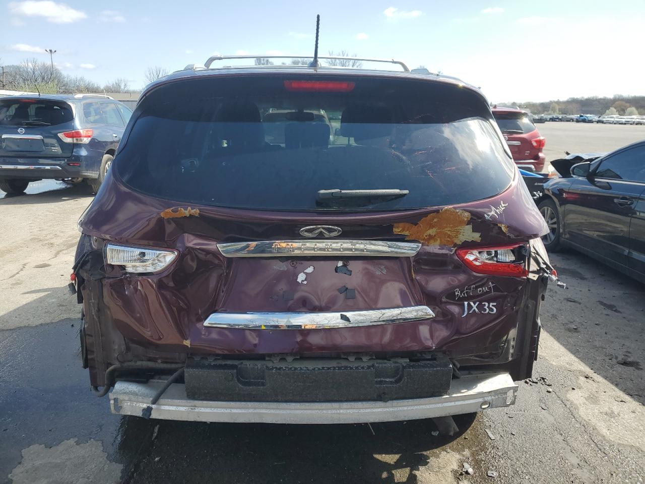 2013 Infiniti Jx35 Burgundy vin: 5N1AL0MM1DC343182