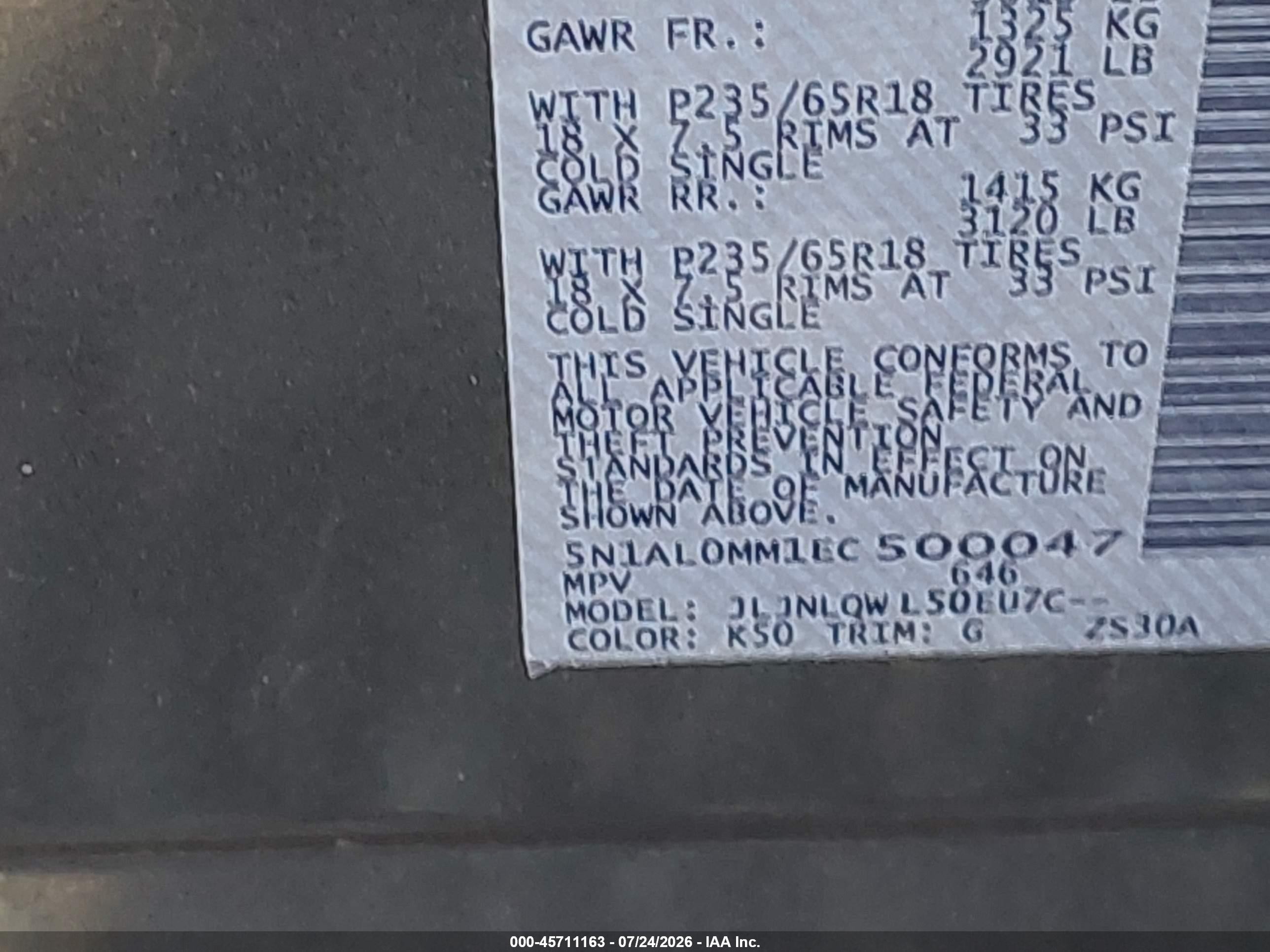 2014 Infiniti Qx60   Gray vin: 5N1AL0MM1EC500047