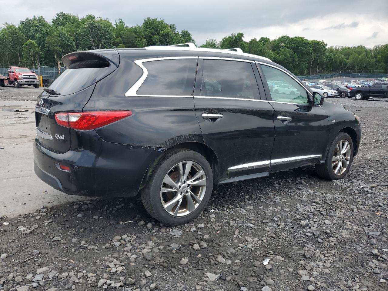 2014 Infiniti Qx60 Base Black vin: 5N1AL0MM1EC501313 Damage: Right Qtr Panel, Chipped, 2