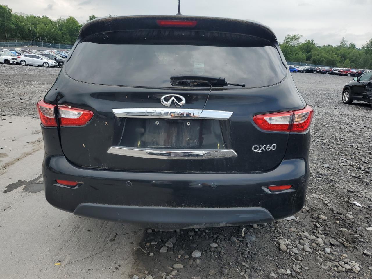 2014 Infiniti Qx60 Base Black vin: 5N1AL0MM1EC501313 Damage: Lift Gate, Dent(S) W/ Paint Dmg, 7 To 8 Inches