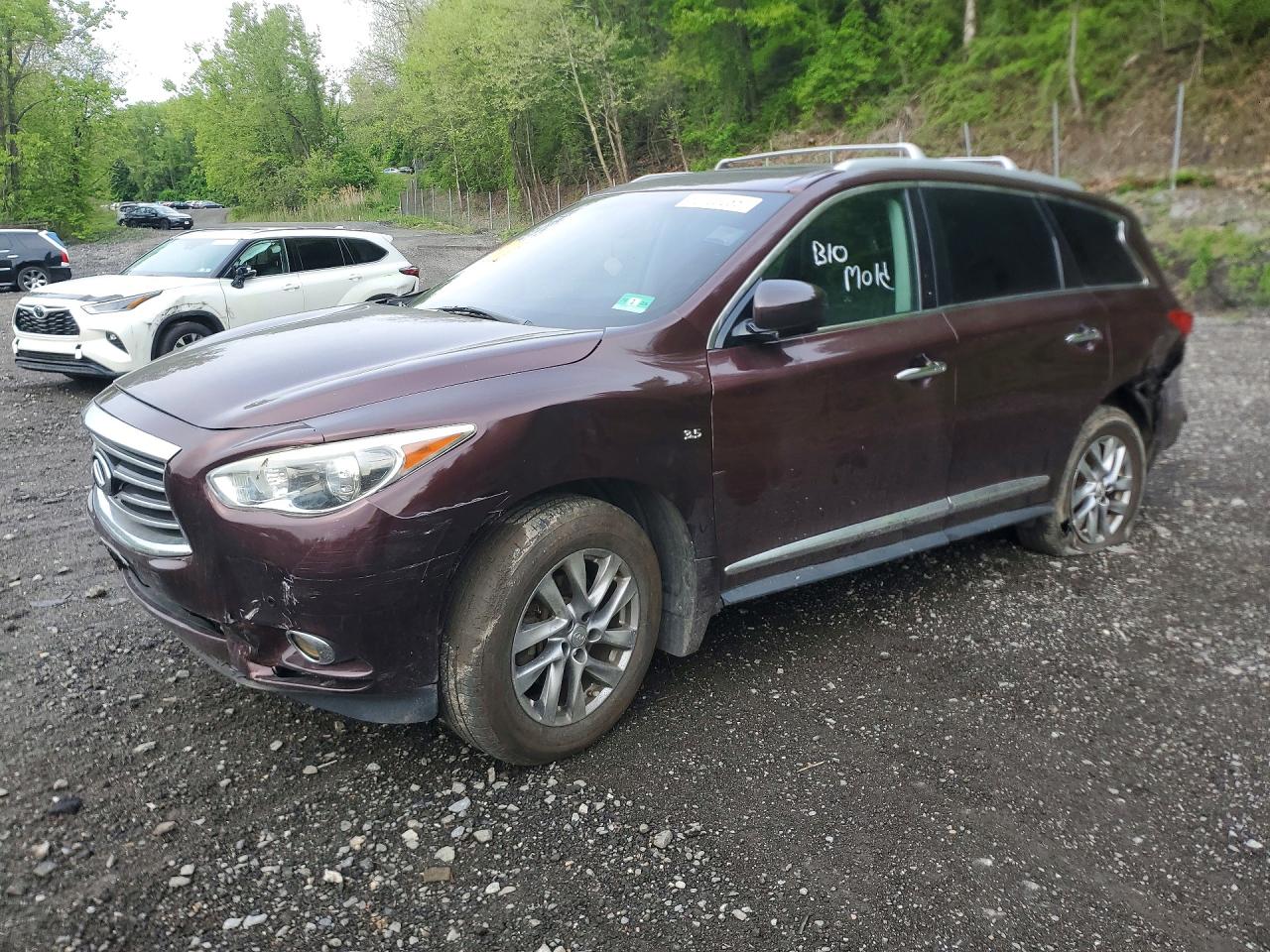 2014 Infiniti Qx60 Base Burgundy vin: 5N1AL0MM1EC517270