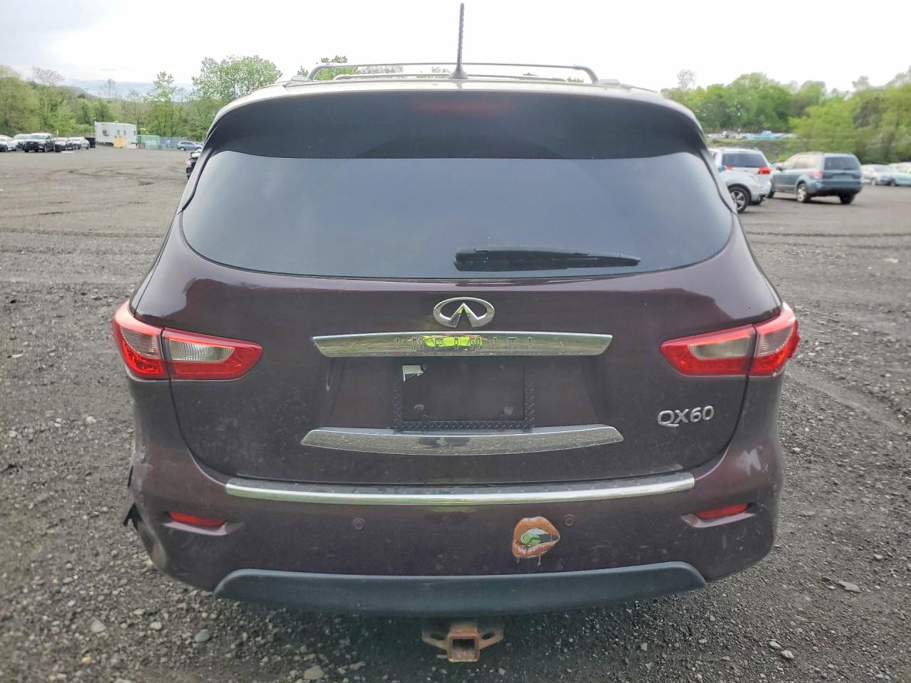 2014 Infiniti Qx60 Base Burgundy vin: 5N1AL0MM1EC517270