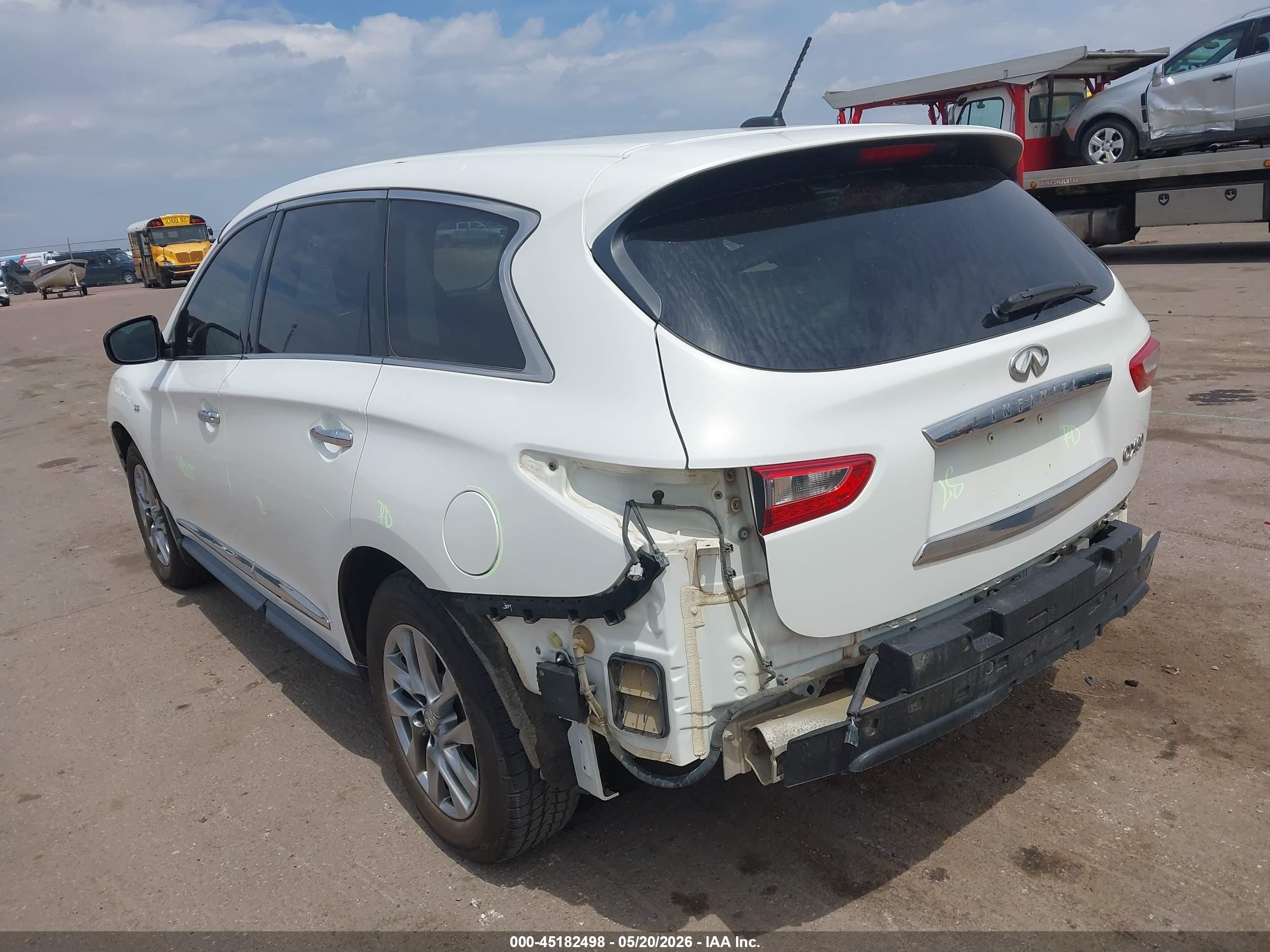 2014 Infiniti Qx60   White vin: 5N1AL0MM1EC524008