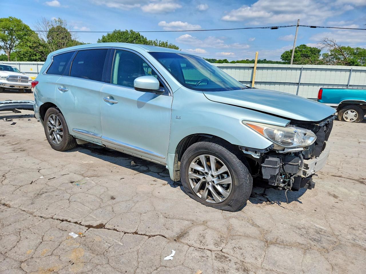 2014 Infiniti Qx60 Base Turquoise vin: 5N1AL0MM1EC526941