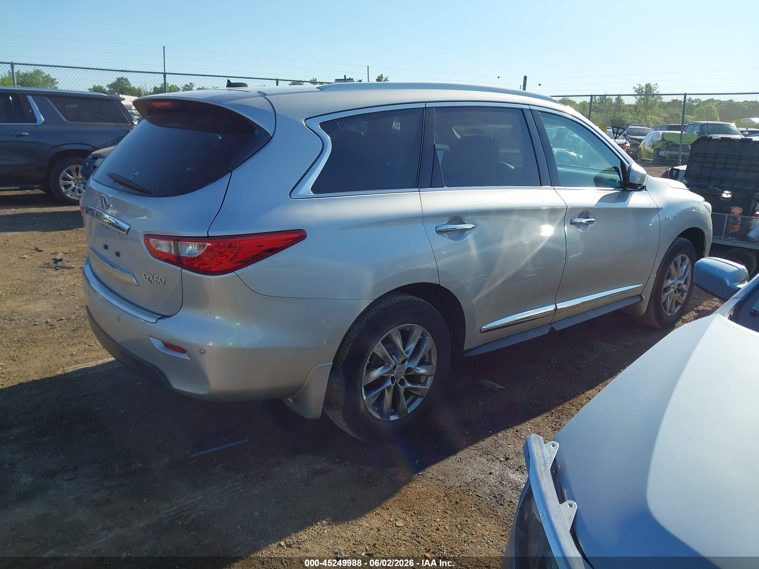 2014 Infiniti Qx60 Silver vin: 5N1AL0MM1EC555582
