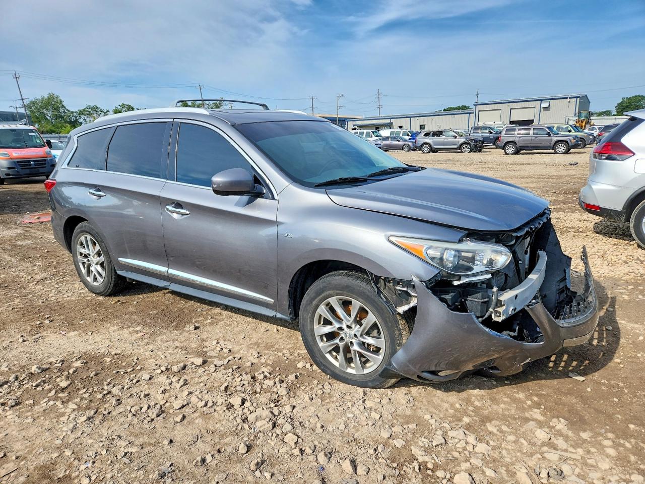 2015 Infiniti Qx60 Base Gray vin: 5N1AL0MM1FC532837
