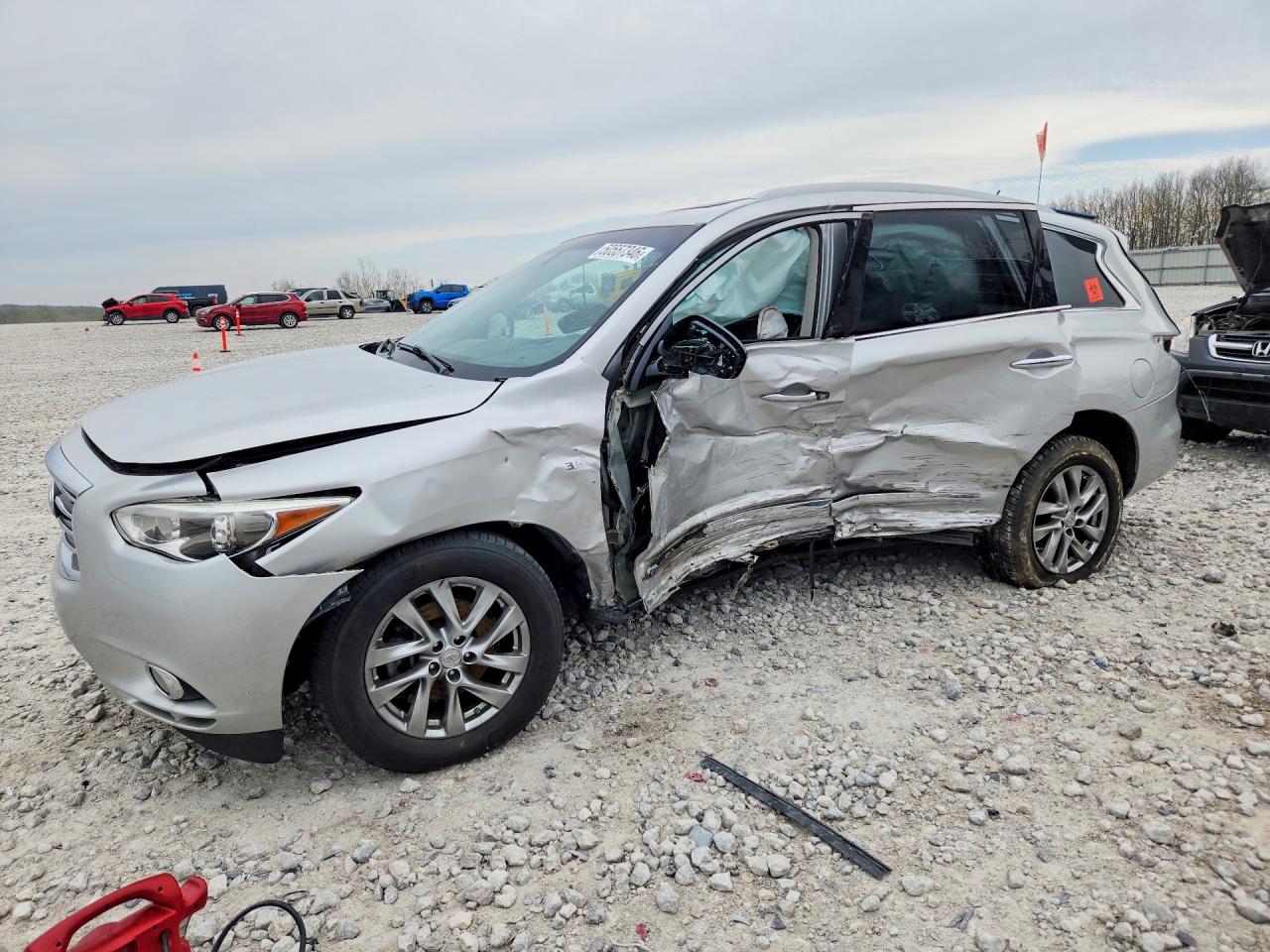 2015 Infiniti Qx60 Base Silver vin: 5N1AL0MM1FC546527