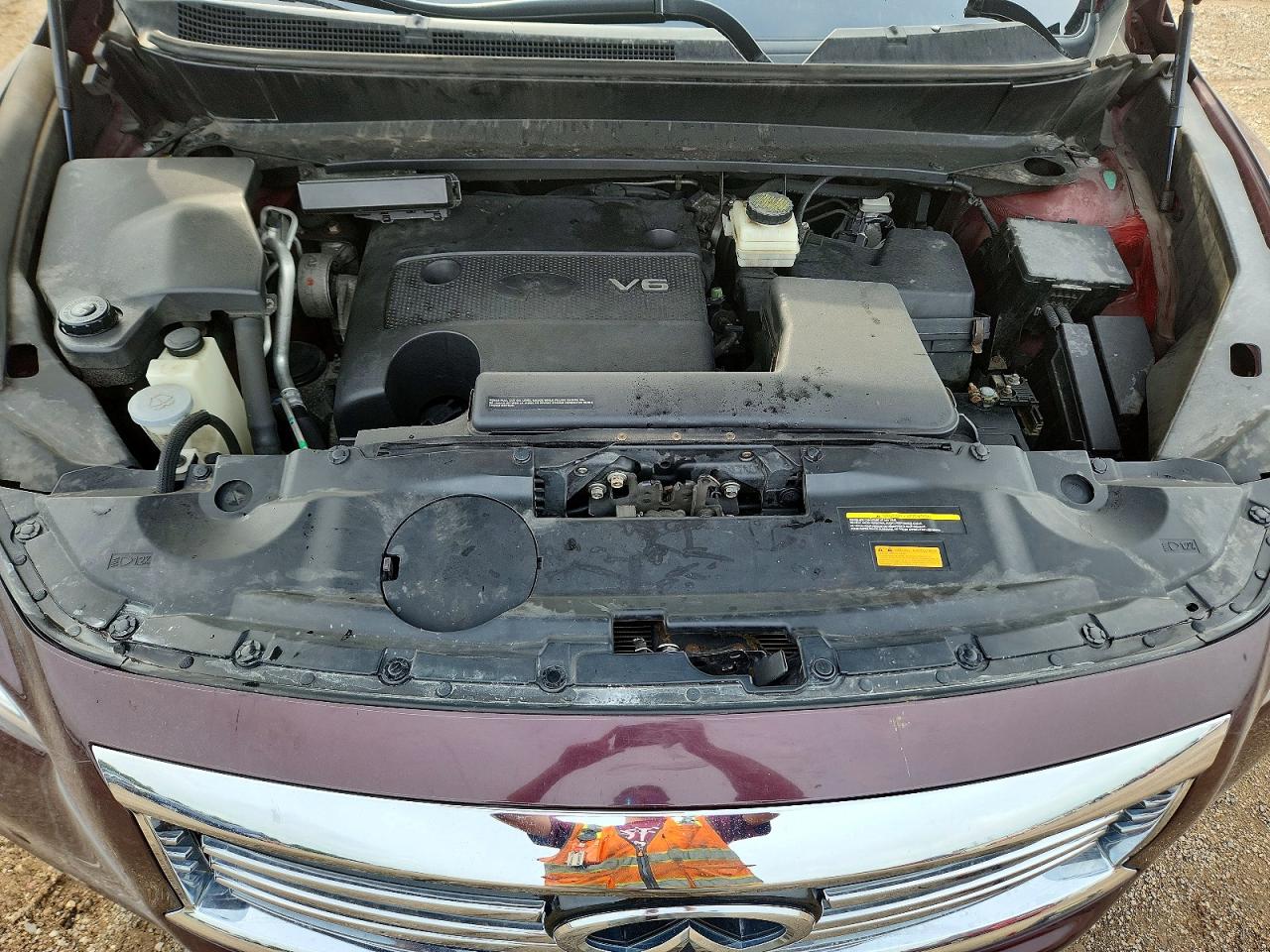 2013 Infiniti Jx35 Base Maroon vin: 5N1AL0MM2DC303001