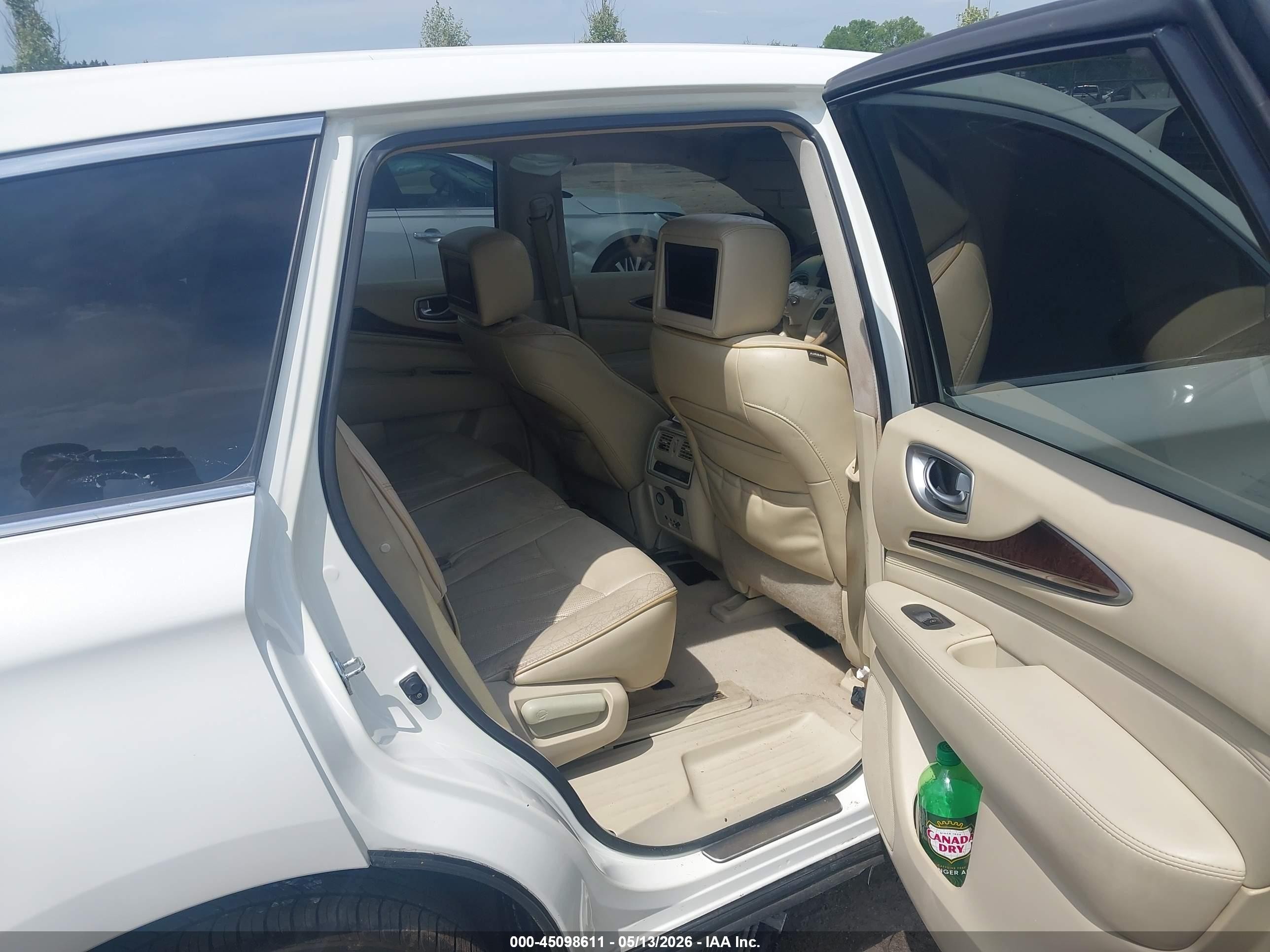 2013 Infiniti Jx35 White vin: 5N1AL0MM2DC309526