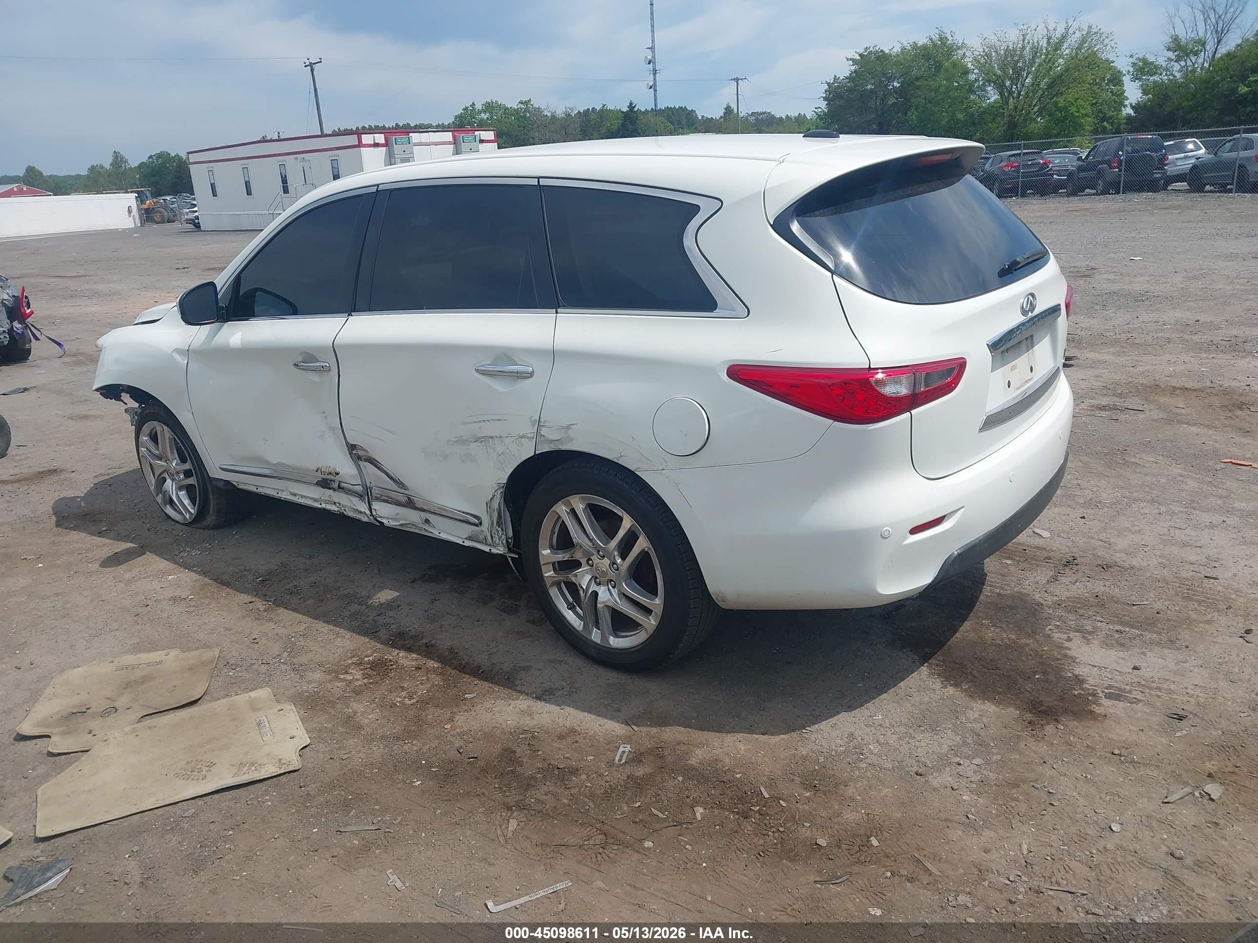 2013 Infiniti Jx35 White vin: 5N1AL0MM2DC309526