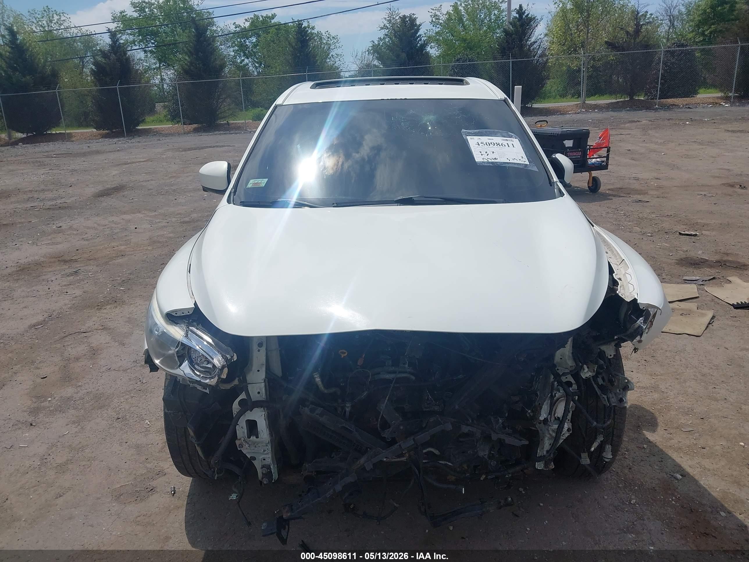 2013 Infiniti Jx35 White vin: 5N1AL0MM2DC309526