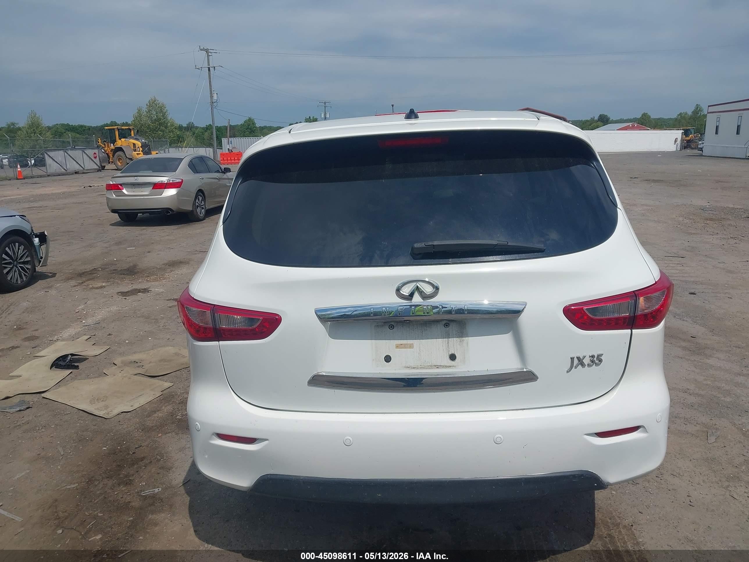 2013 Infiniti Jx35 White vin: 5N1AL0MM2DC309526