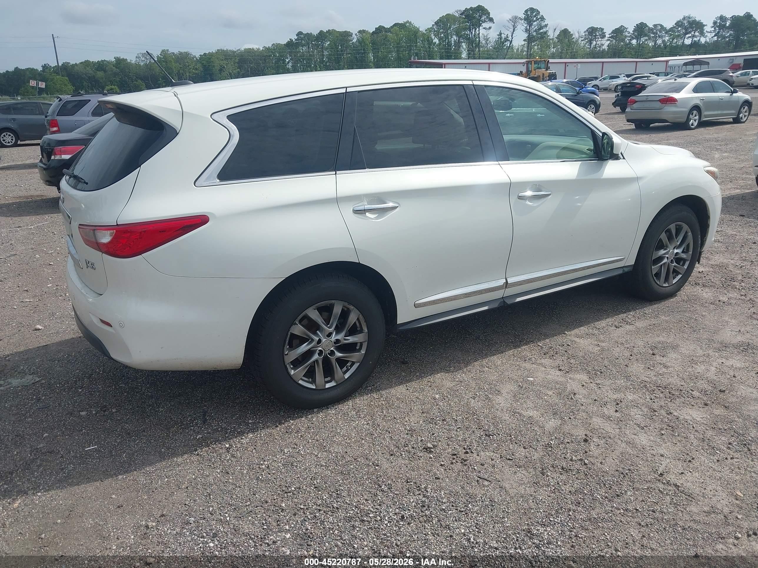 2013 Infiniti Jx35   White vin: 5N1AL0MM2DC317366