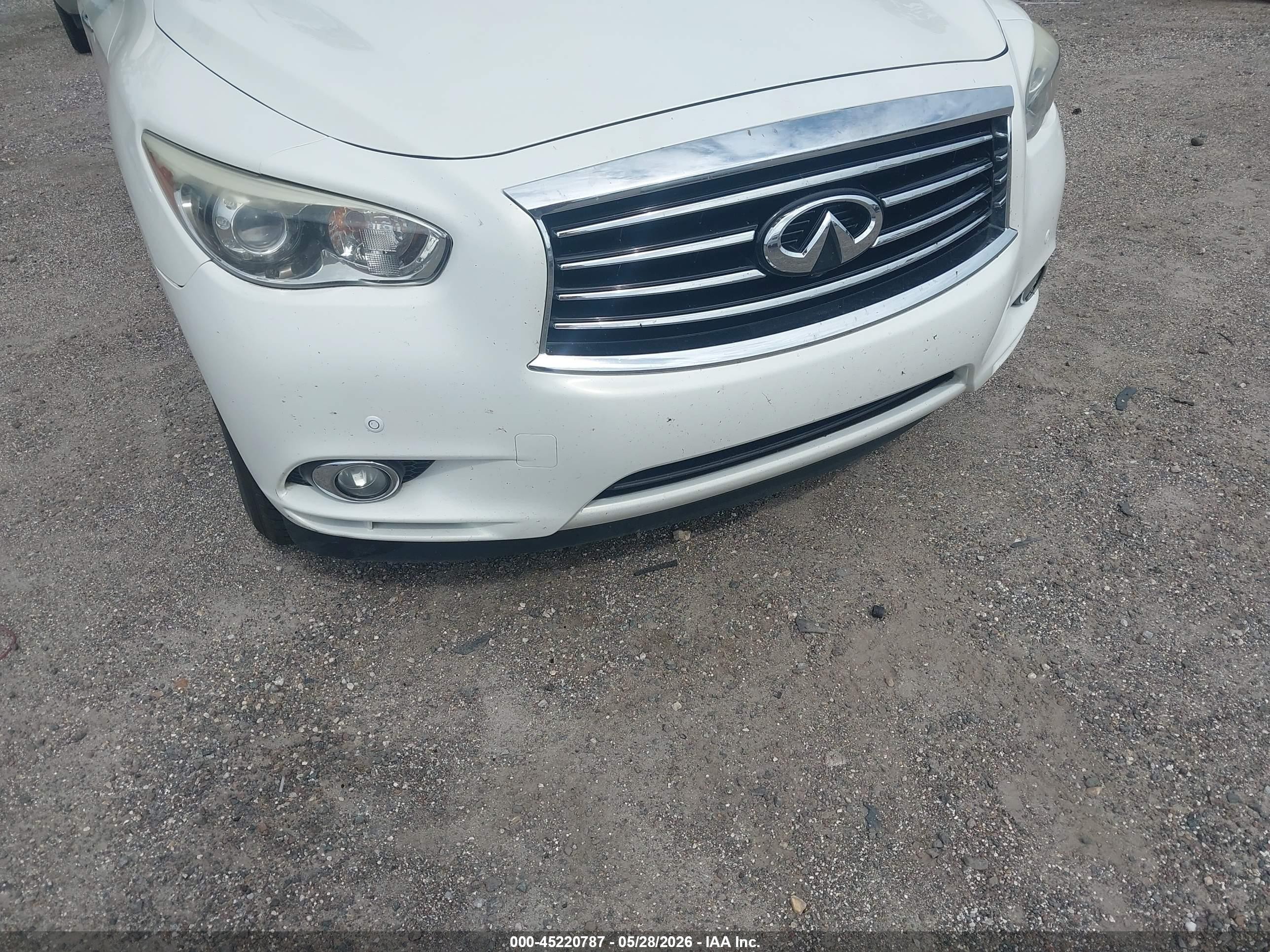2013 Infiniti Jx35   White vin: 5N1AL0MM2DC317366