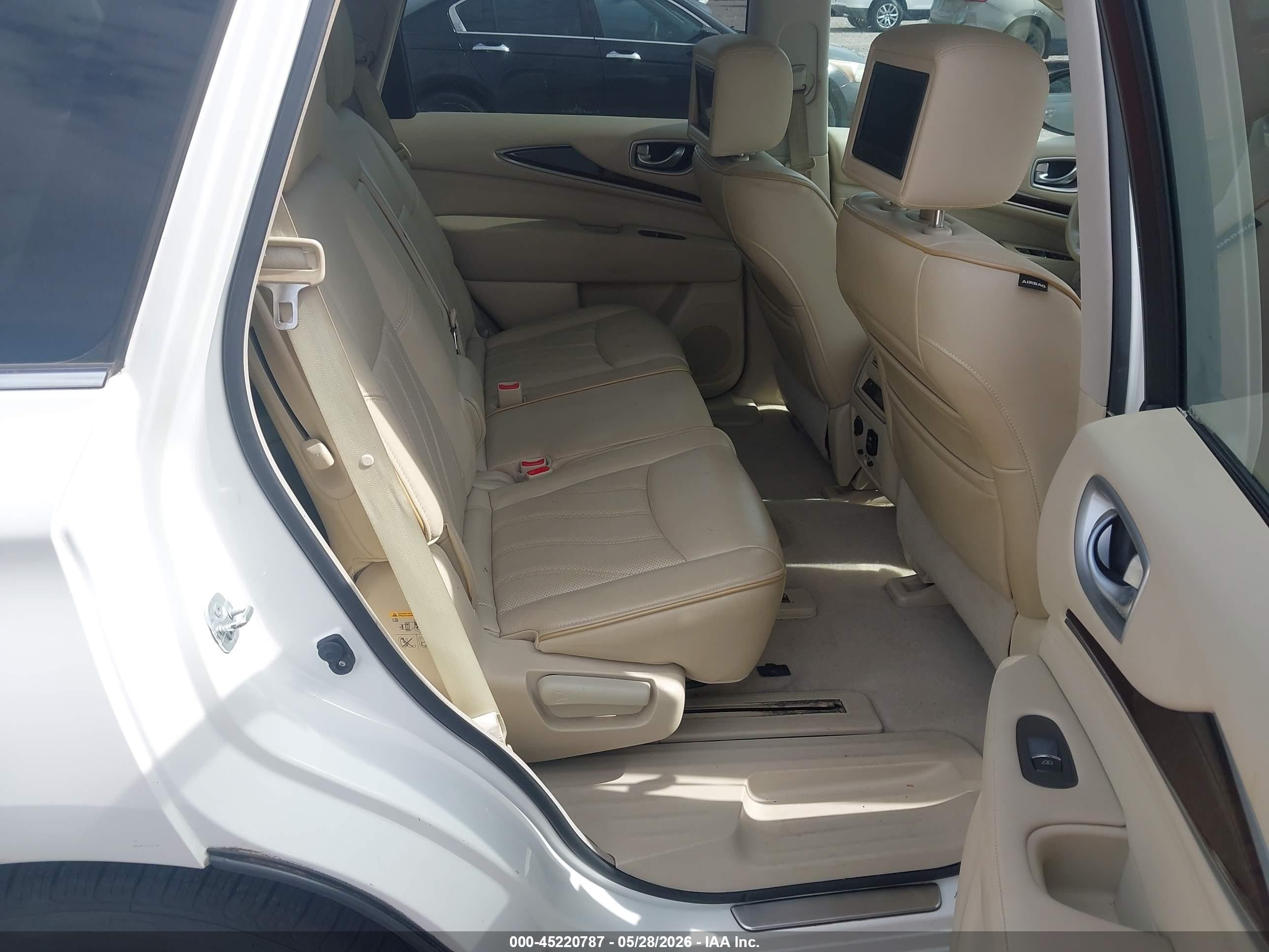 2013 Infiniti Jx35   White vin: 5N1AL0MM2DC317366