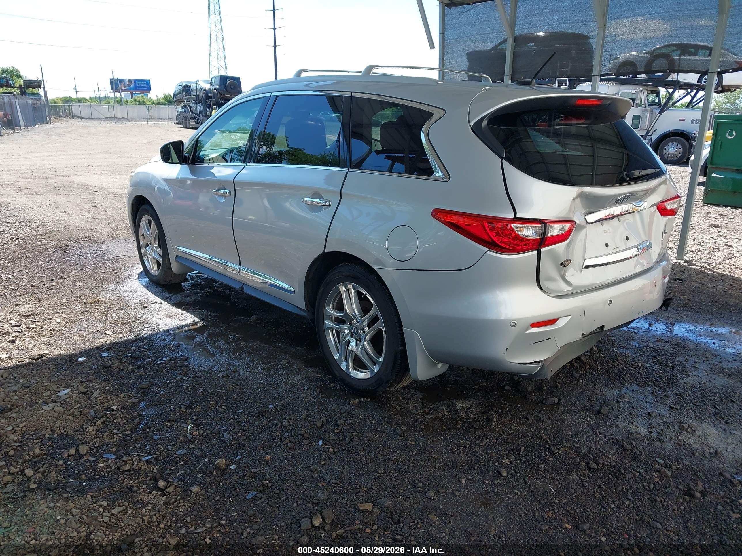 2013 Infiniti Jx35   Silver vin: 5N1AL0MM2DC328352