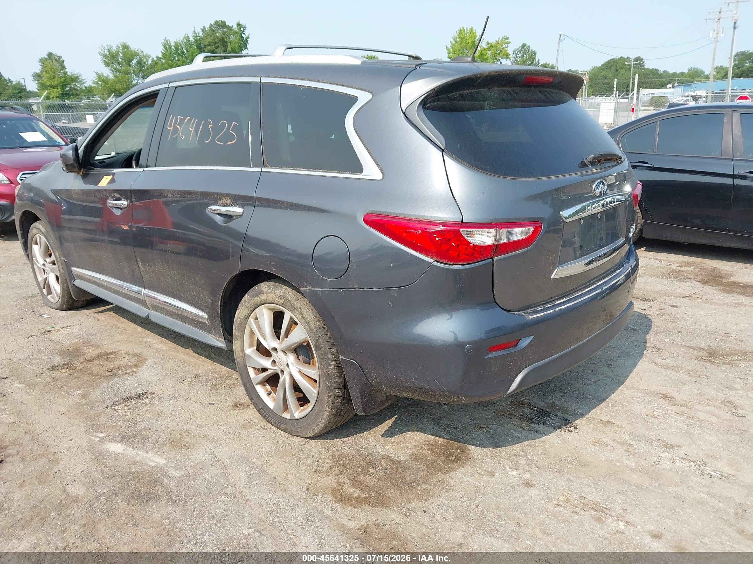2013 Infiniti Jx35   Gray vin: 5N1AL0MM2DC347077