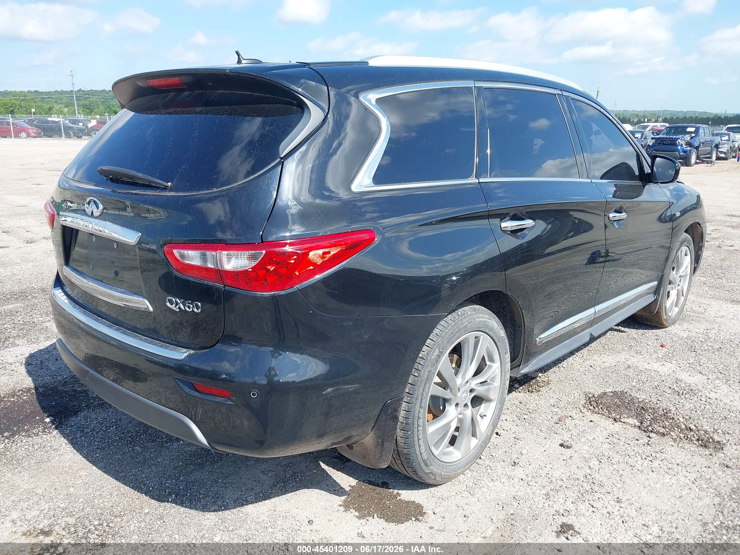 2014 Infiniti Qx60   Black vin: 5N1AL0MM2EC505015