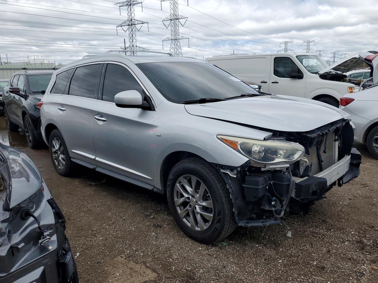 2014 Infiniti Qx60 Base Silver vin: 5N1AL0MM2EC516368