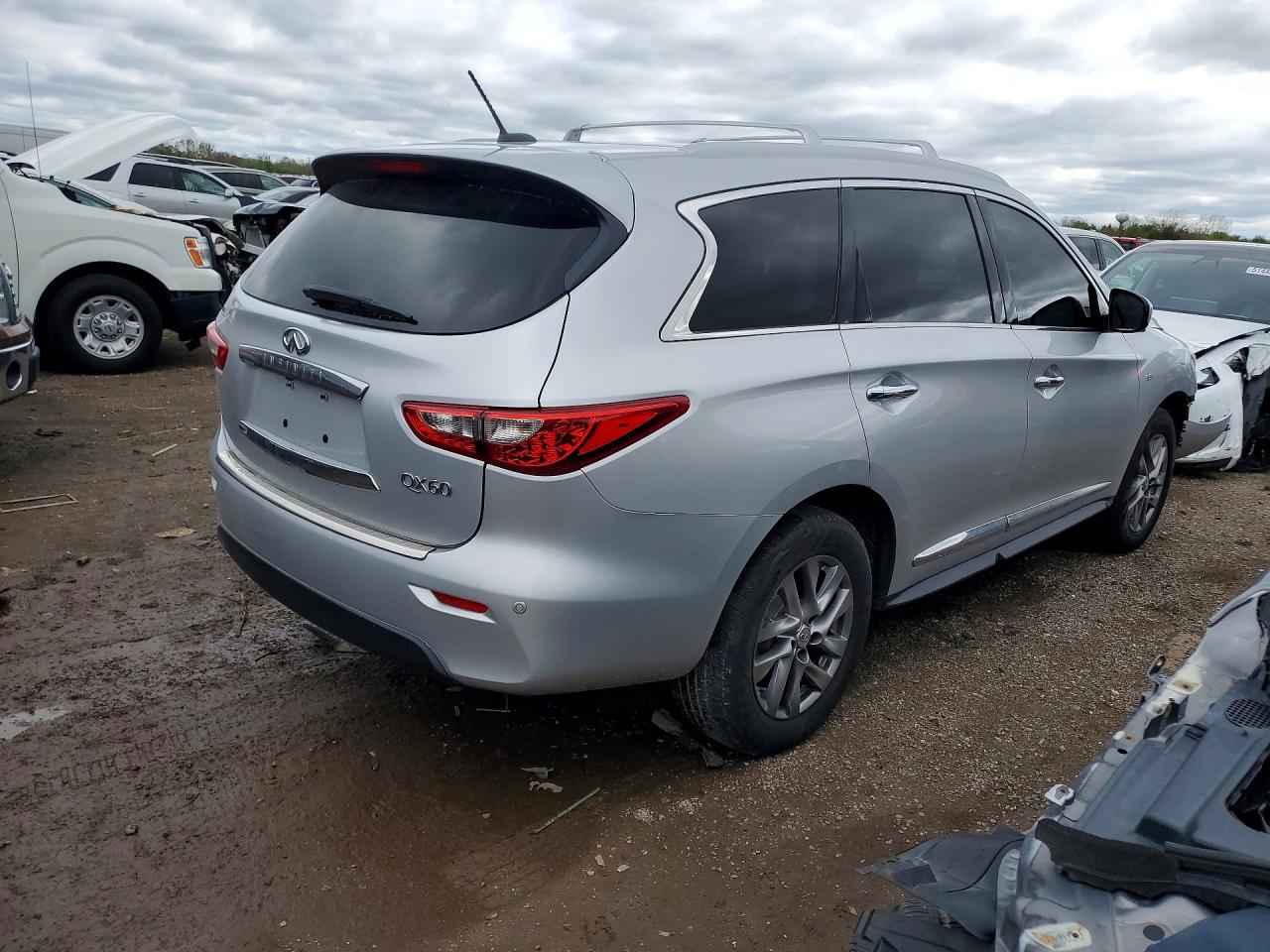 2014 Infiniti Qx60 Base Silver vin: 5N1AL0MM2EC516368