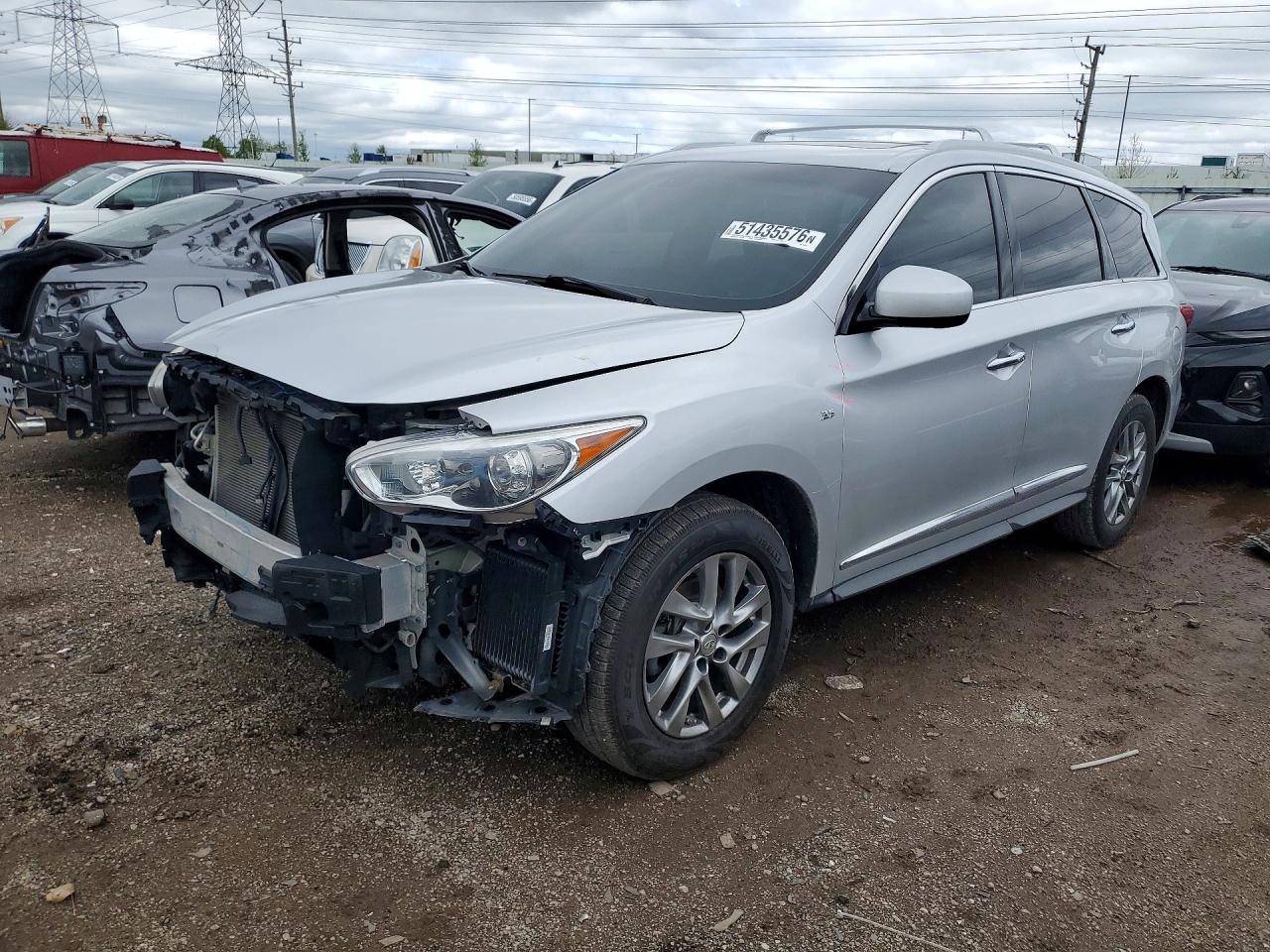 2014 Infiniti Qx60 Base Silver vin: 5N1AL0MM2EC516368