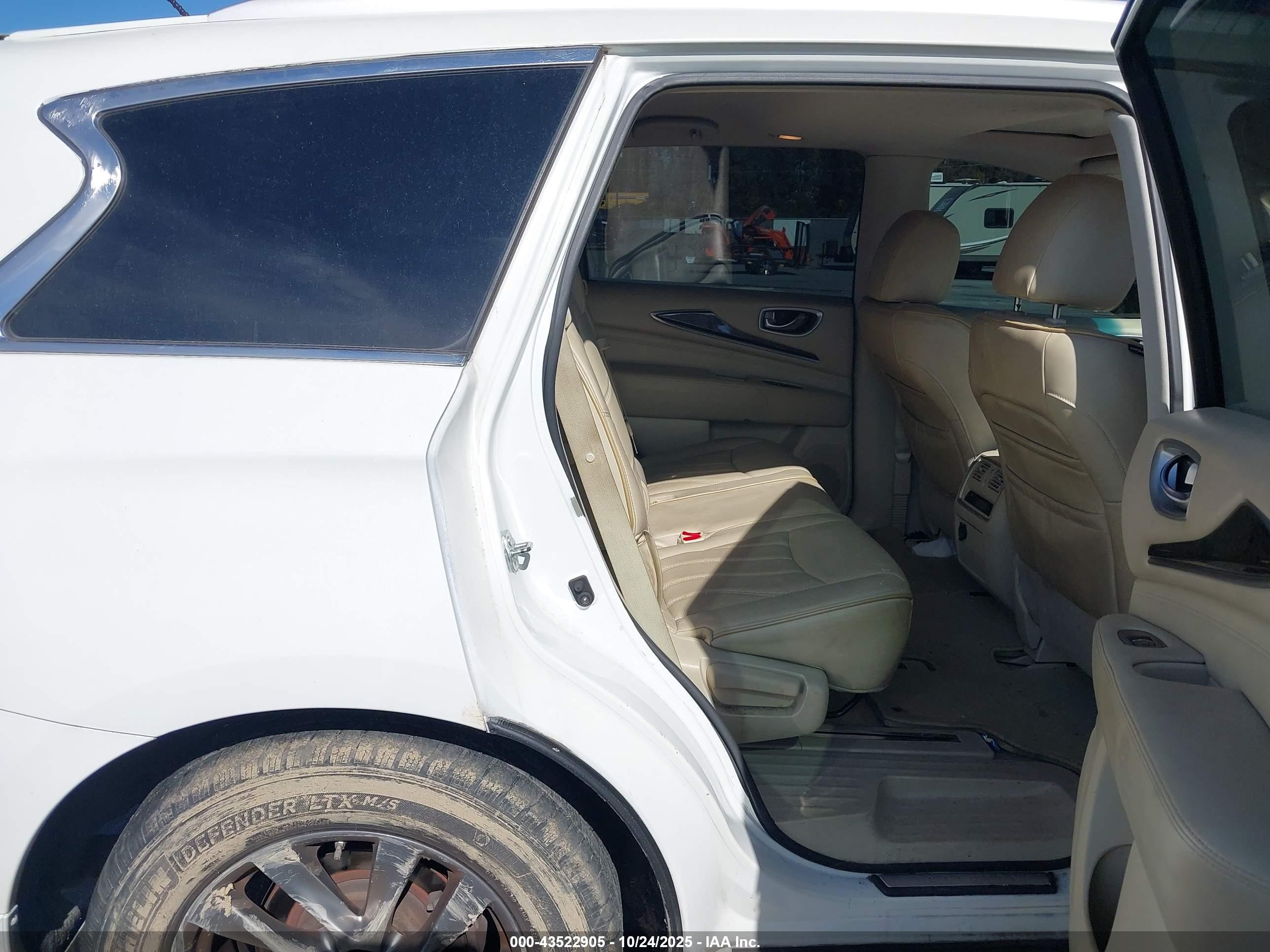2014 Infiniti Qx60   White vin: 5N1AL0MM2EC524986