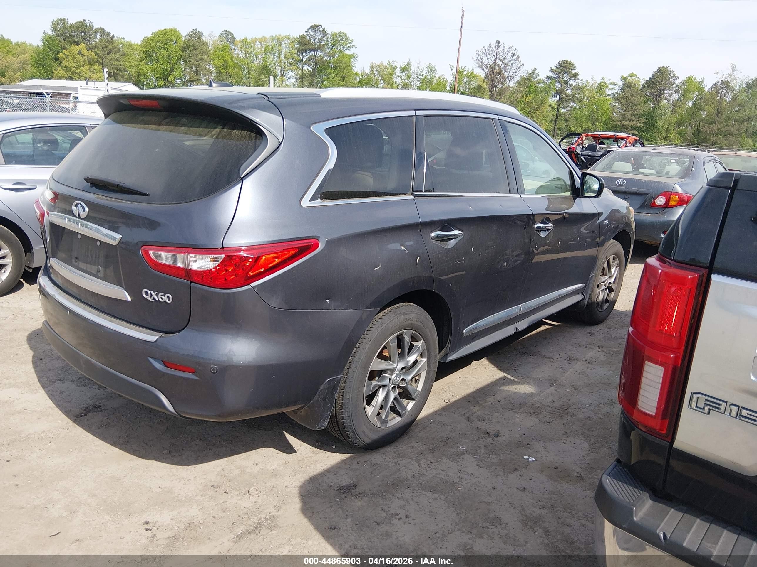 2014 Infiniti Qx60   Gray vin: 5N1AL0MM2EC530738