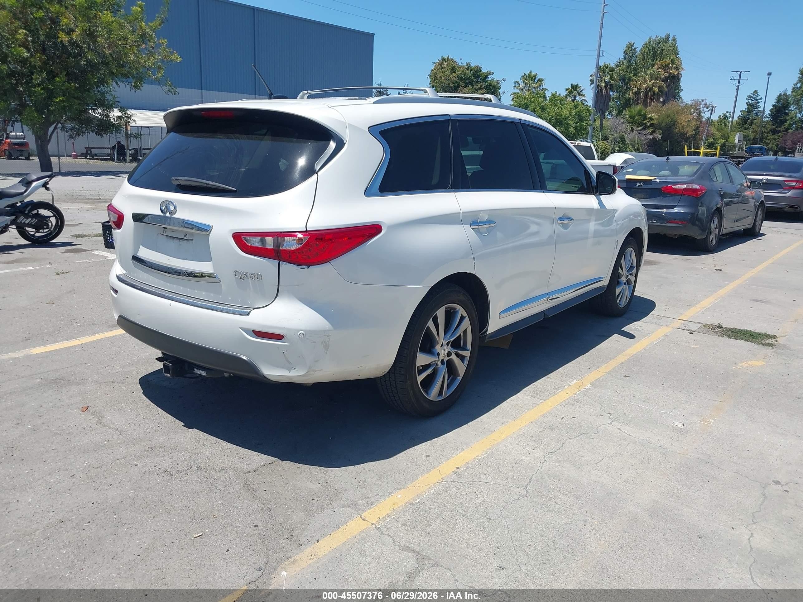 2014 Infiniti Qx60 Белый vin: 5N1AL0MM2EC553615