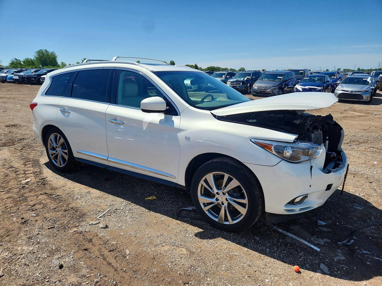 2014 Infiniti Qx60 Base White vin: 5N1AL0MM2EC554652