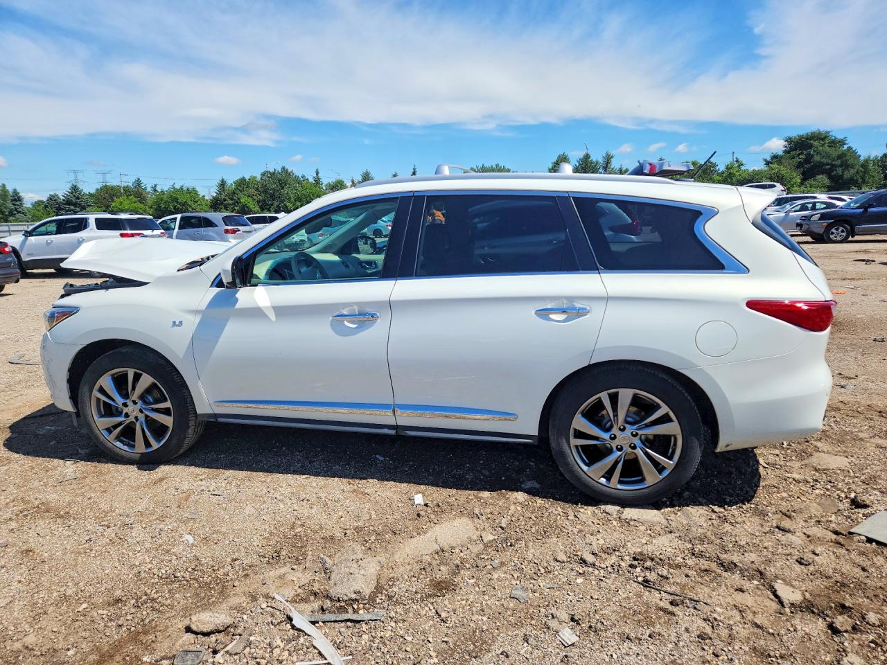 2014 Infiniti Qx60 Base White vin: 5N1AL0MM2EC554652