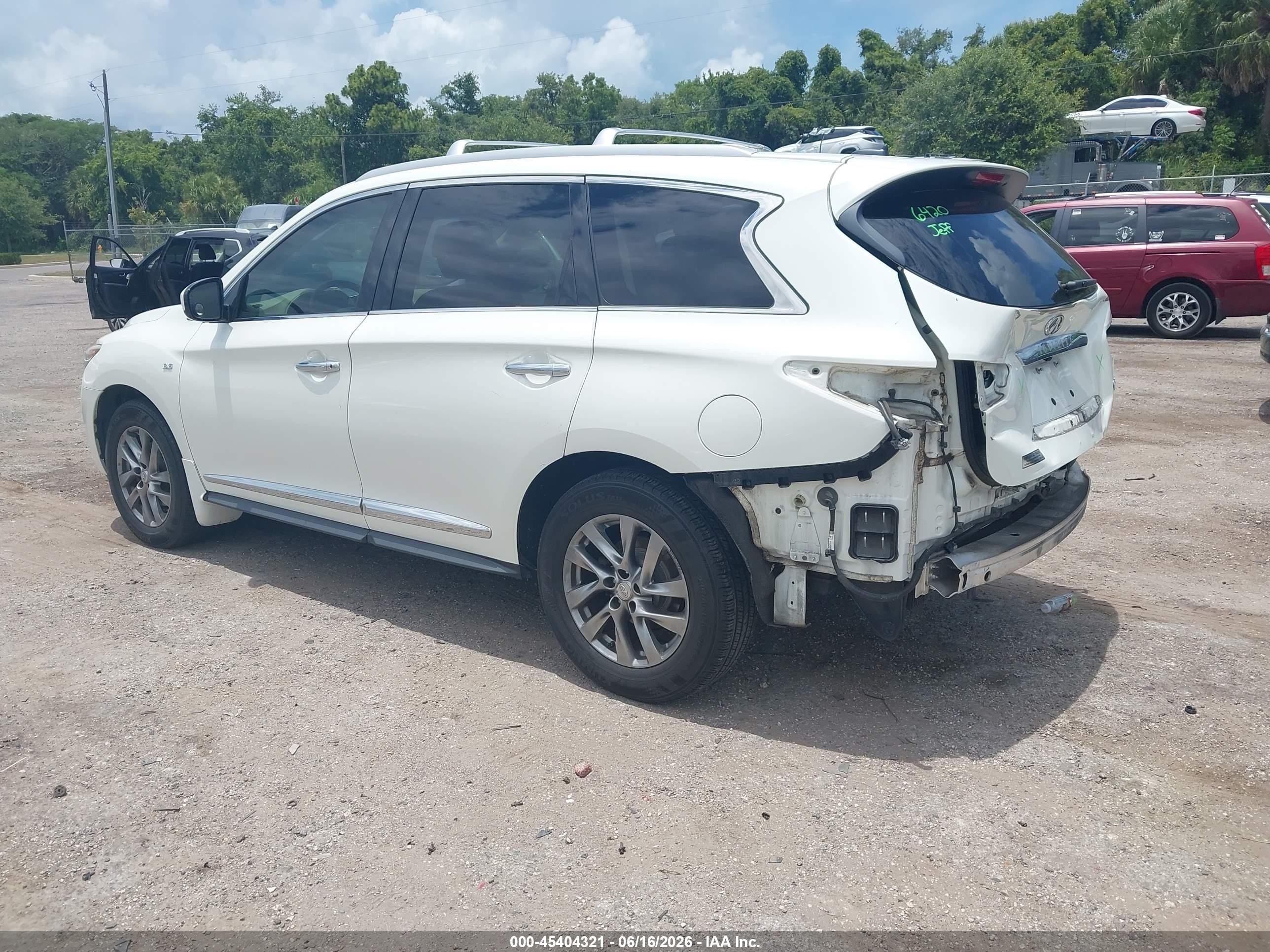 2015 Infiniti Qx60   White vin: 5N1AL0MM2FC503525
