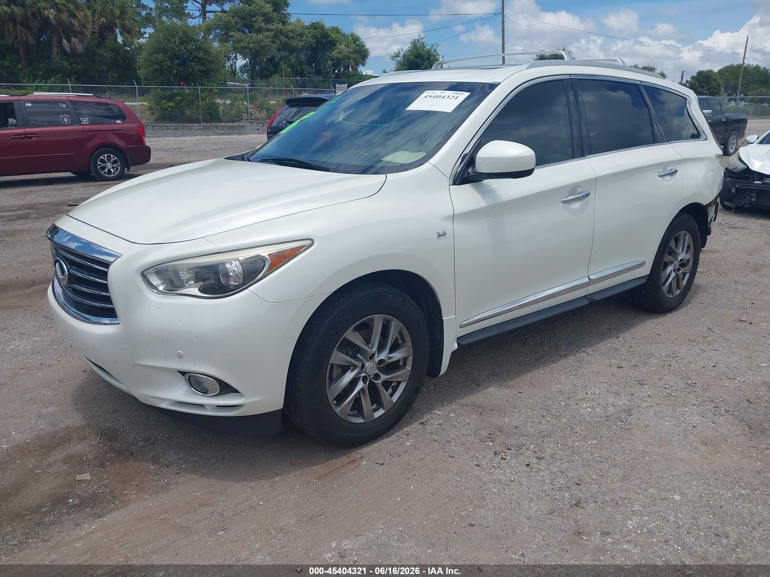 2015 Infiniti Qx60   White vin: 5N1AL0MM2FC503525