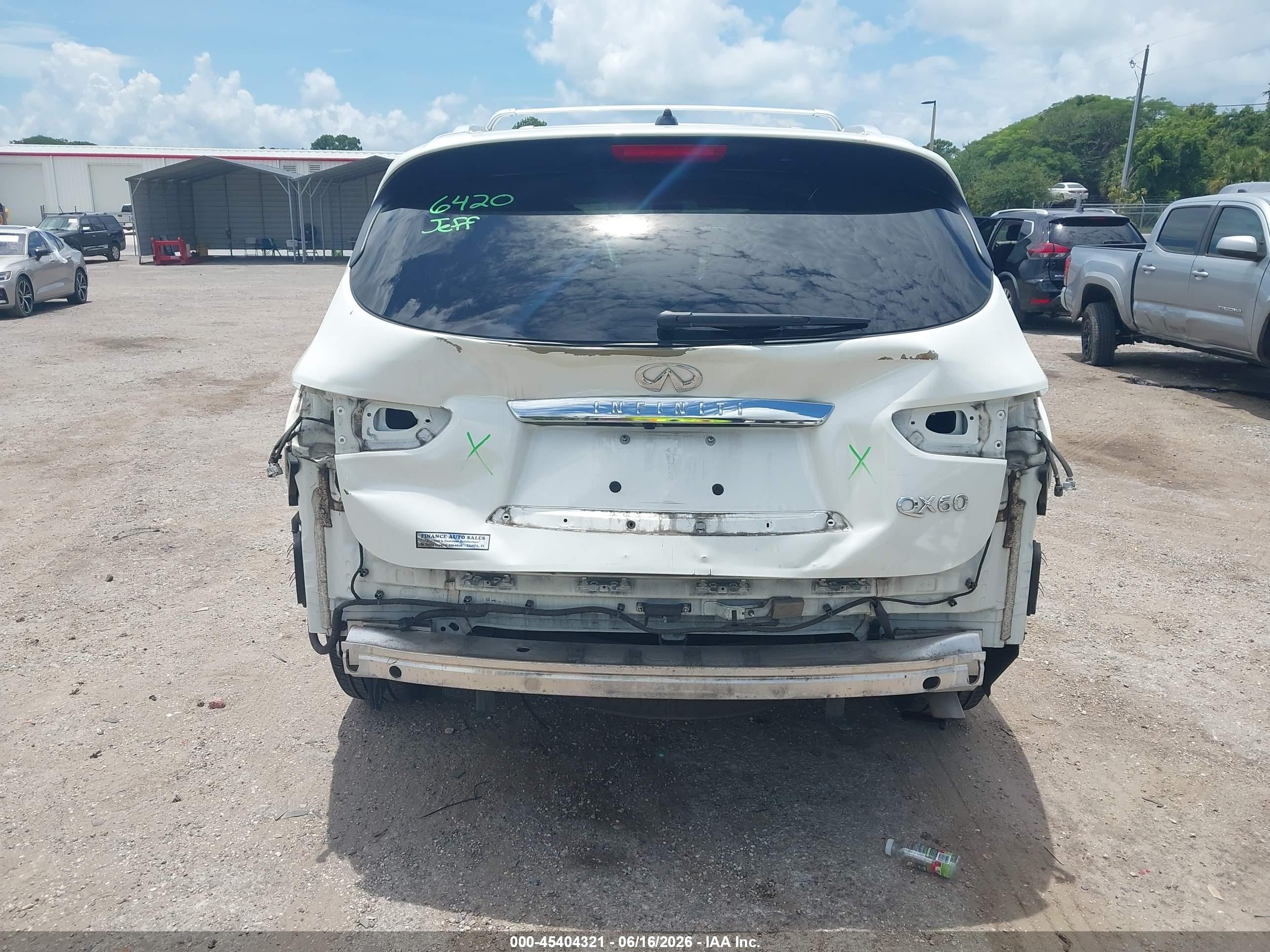 2015 Infiniti Qx60   White vin: 5N1AL0MM2FC503525