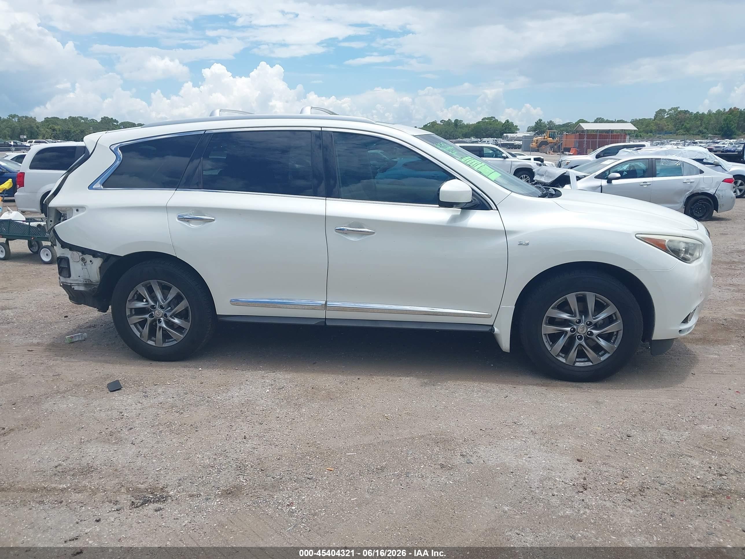 2015 Infiniti Qx60   White vin: 5N1AL0MM2FC503525