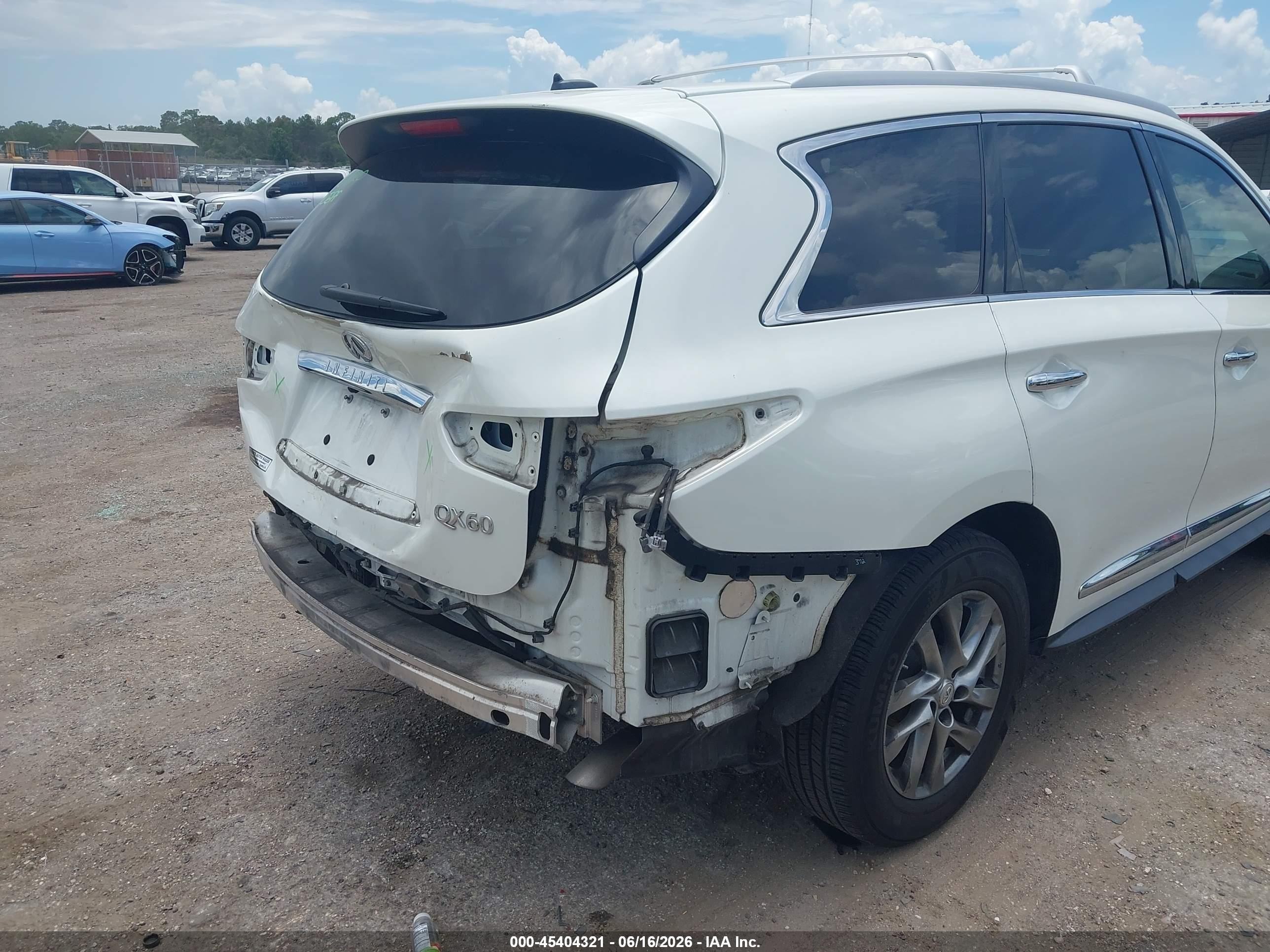 2015 Infiniti Qx60   White vin: 5N1AL0MM2FC503525