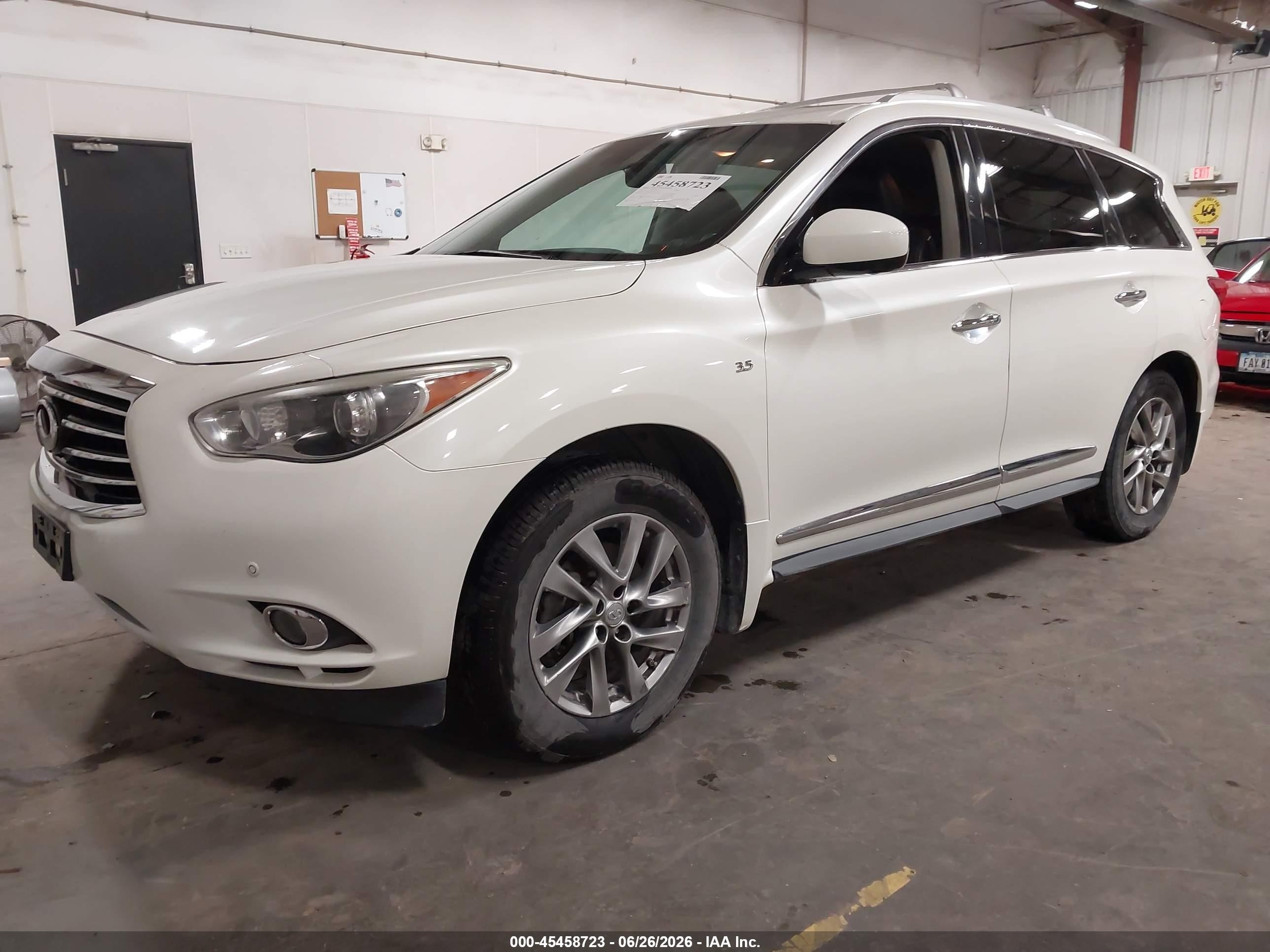 2015 Infiniti Qx60 White vin: 5N1AL0MM2FC507655