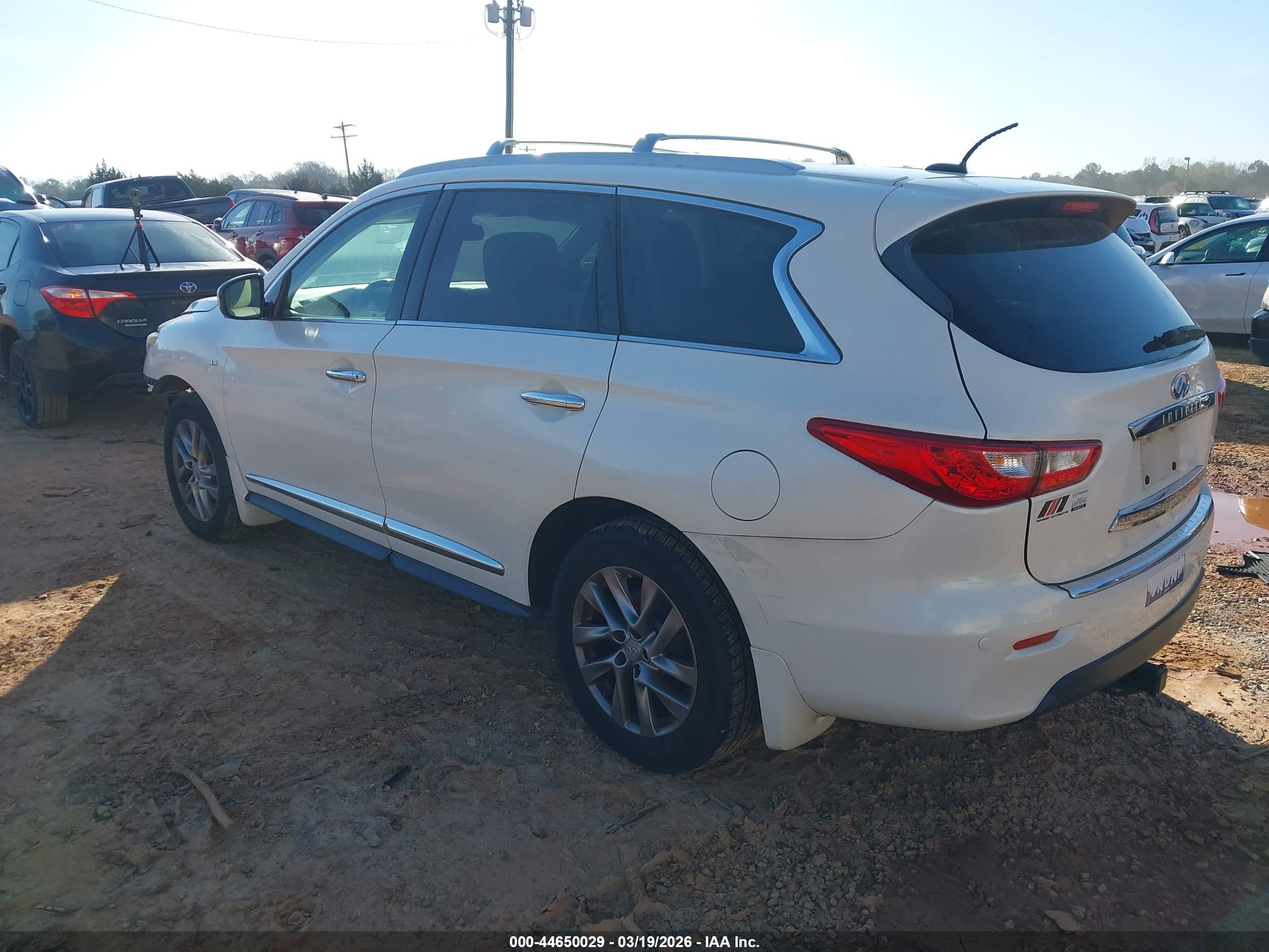 2015 Infiniti Qx60   Белый vin: 5N1AL0MM2FC509230