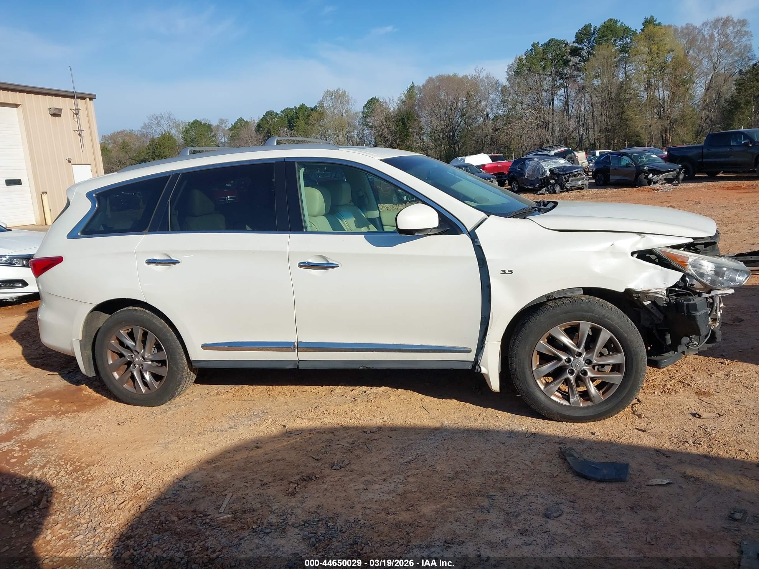 2015 Infiniti Qx60   Белый vin: 5N1AL0MM2FC509230