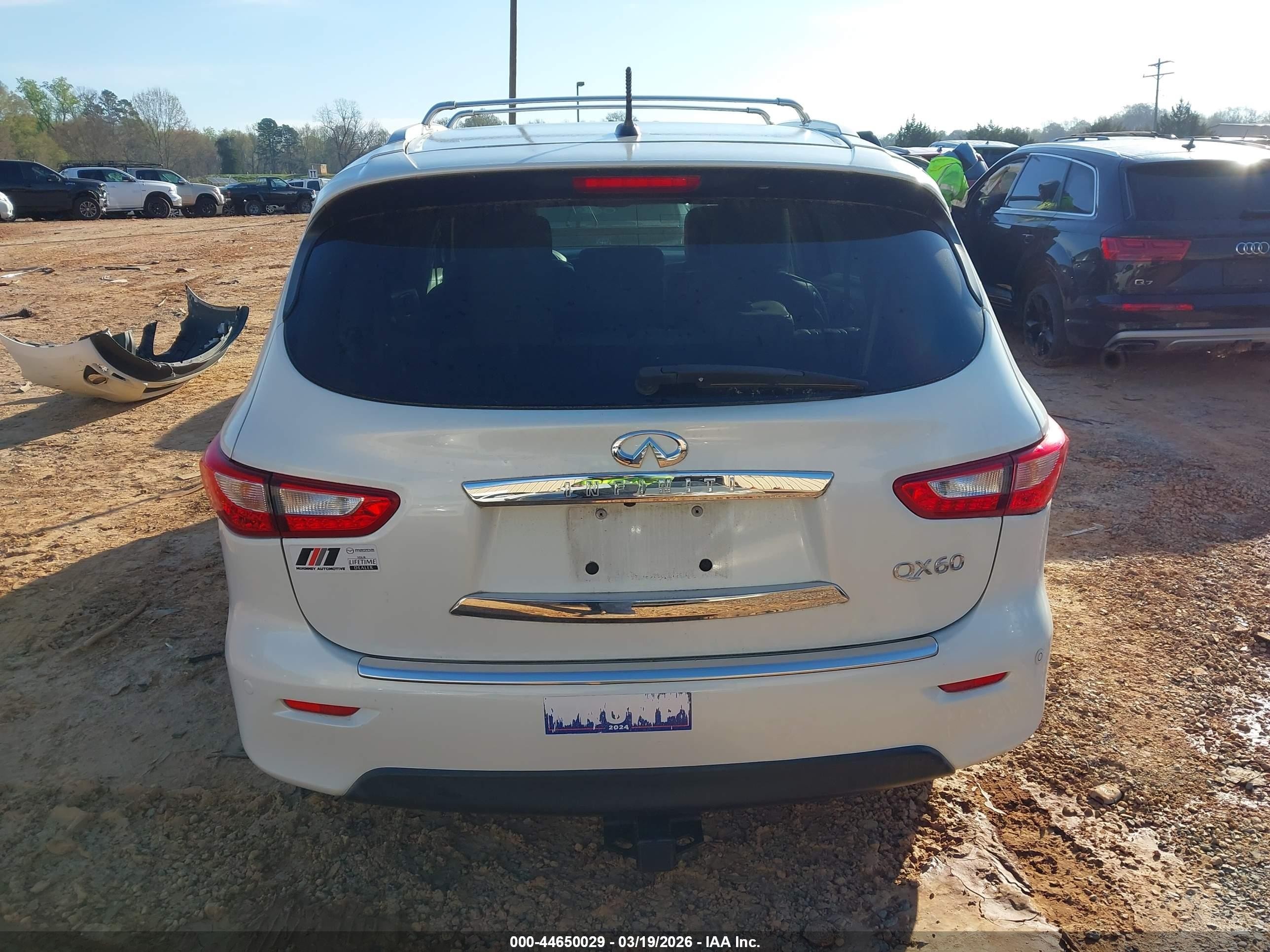 2015 Infiniti Qx60   Белый vin: 5N1AL0MM2FC509230