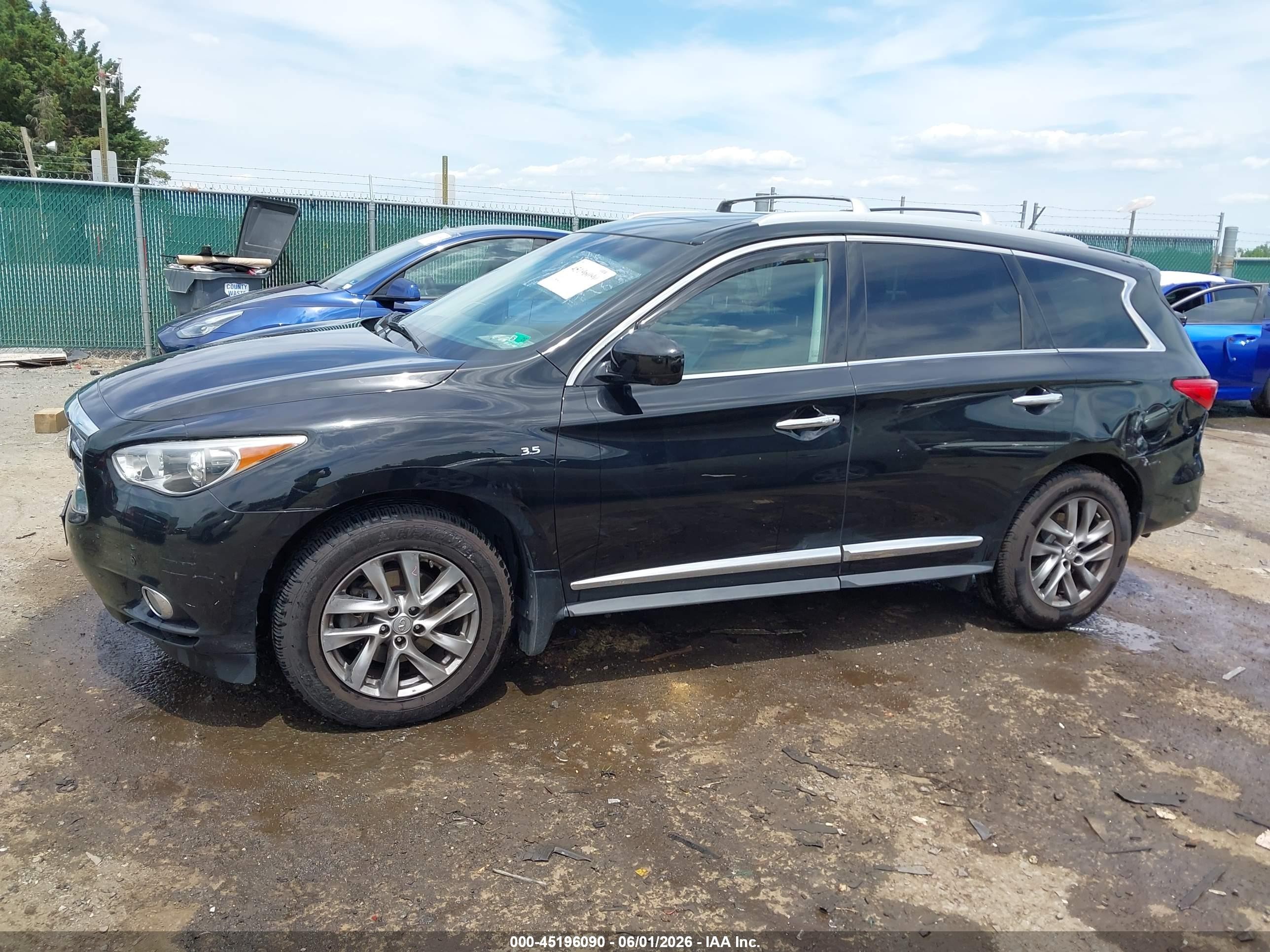 2015 Infiniti Qx60 Black vin: 5N1AL0MM2FC528702