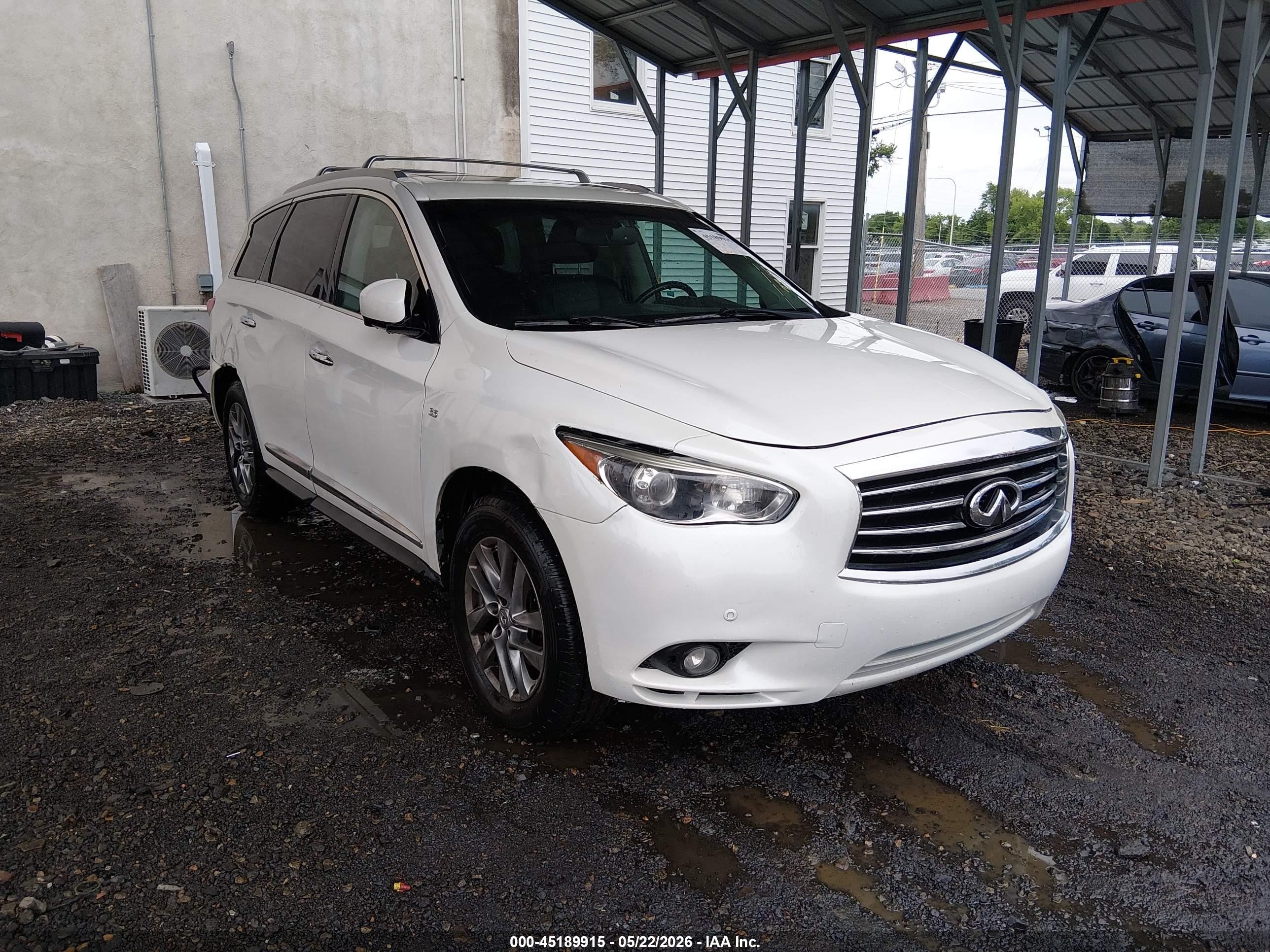 2015 Infiniti Qx60 White vin: 5N1AL0MM2FC537366