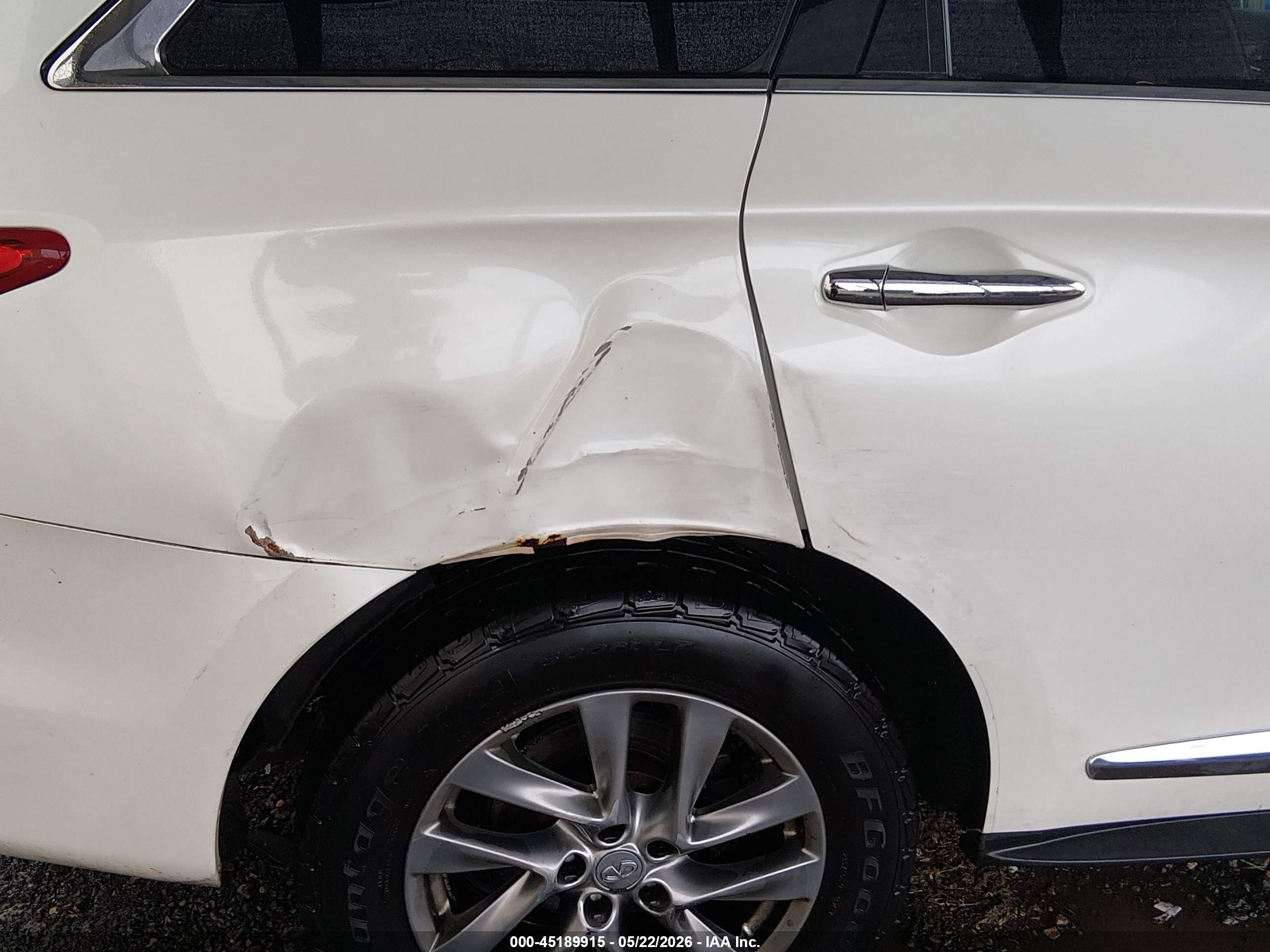 2015 Infiniti Qx60 White vin: 5N1AL0MM2FC537366