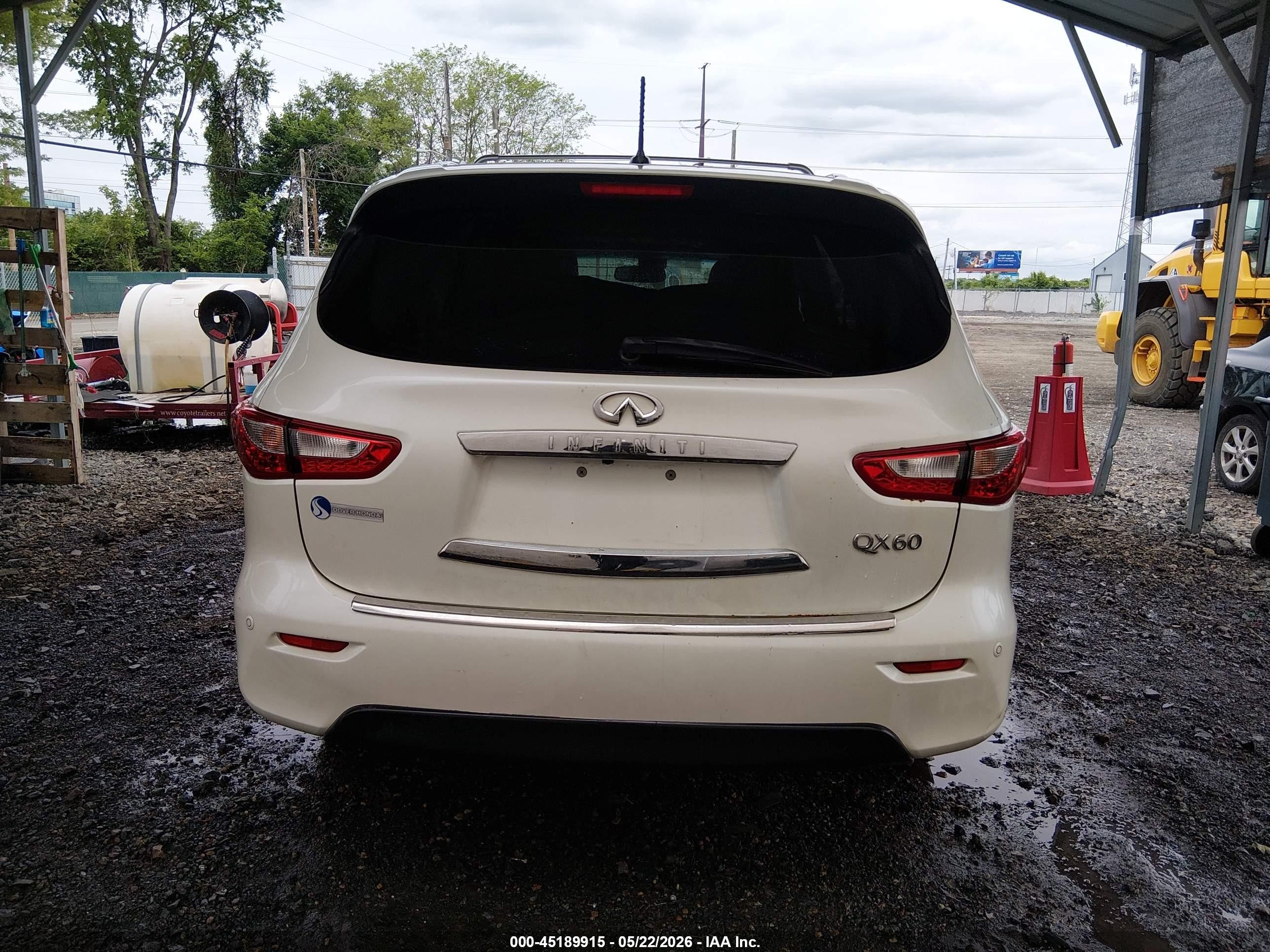 2015 Infiniti Qx60 White vin: 5N1AL0MM2FC537366