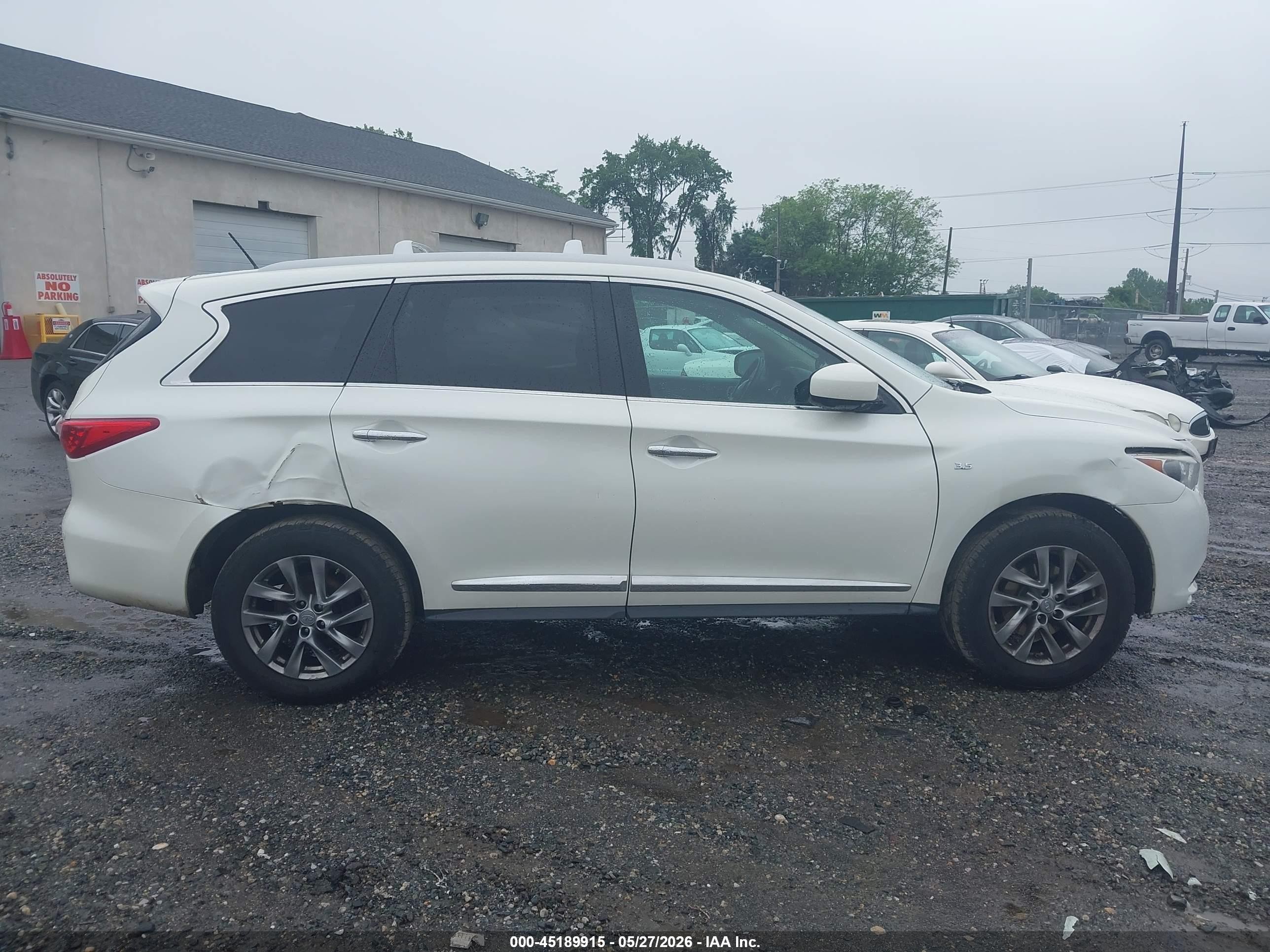 2015 Infiniti Qx60 White vin: 5N1AL0MM2FC537366