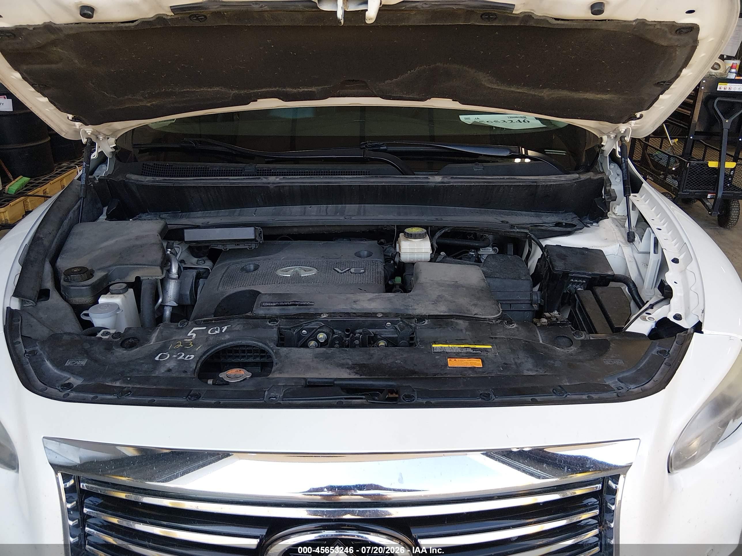 2015 Infiniti Qx60   White vin: 5N1AL0MM2FC552336