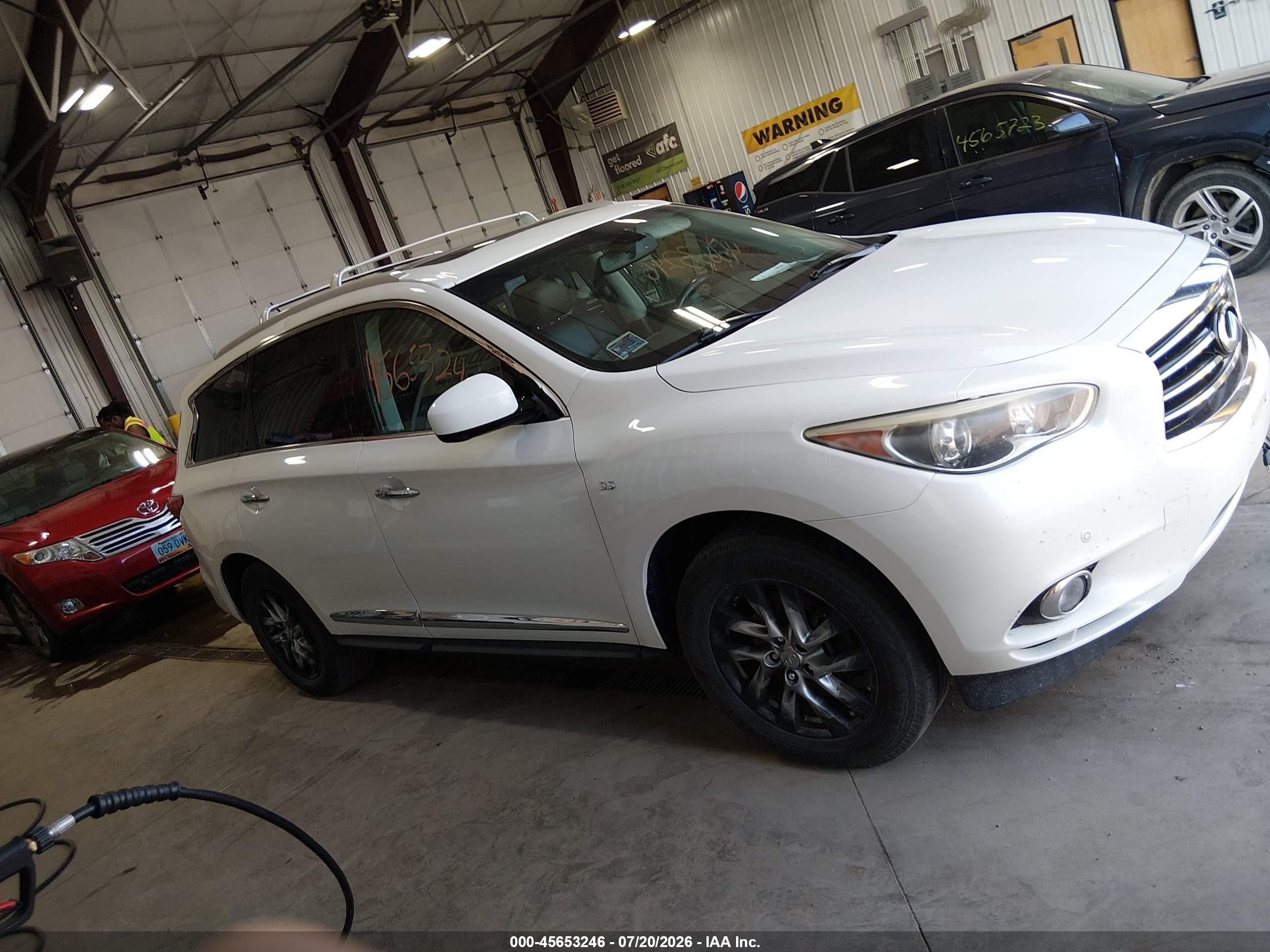 2015 Infiniti Qx60   White vin: 5N1AL0MM2FC552336