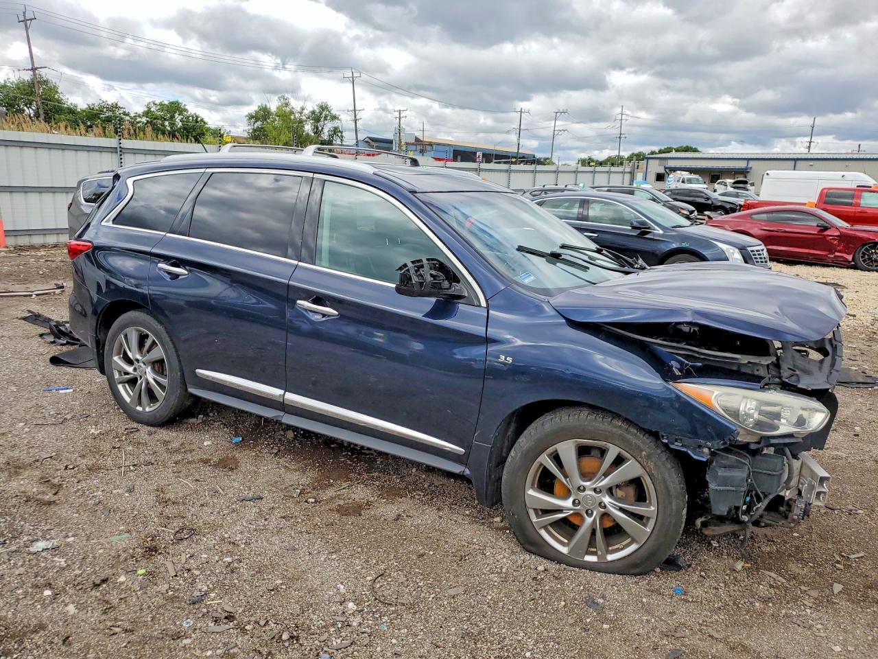 2015 Infiniti Qx60 Base Blue vin: 5N1AL0MM2FC557939