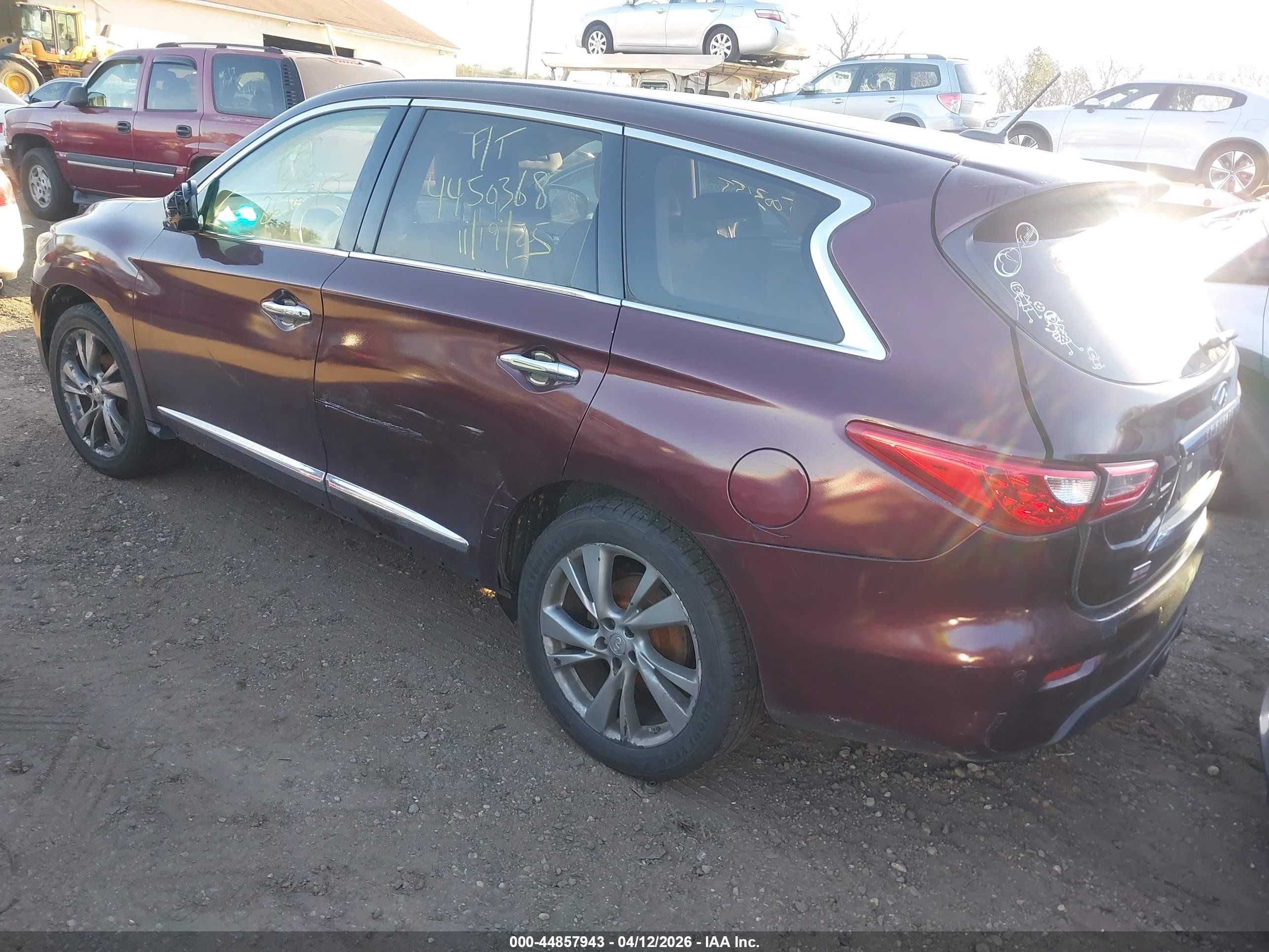 2013 Infiniti Jx35   Maroon vin: 5N1AL0MM3DC307249