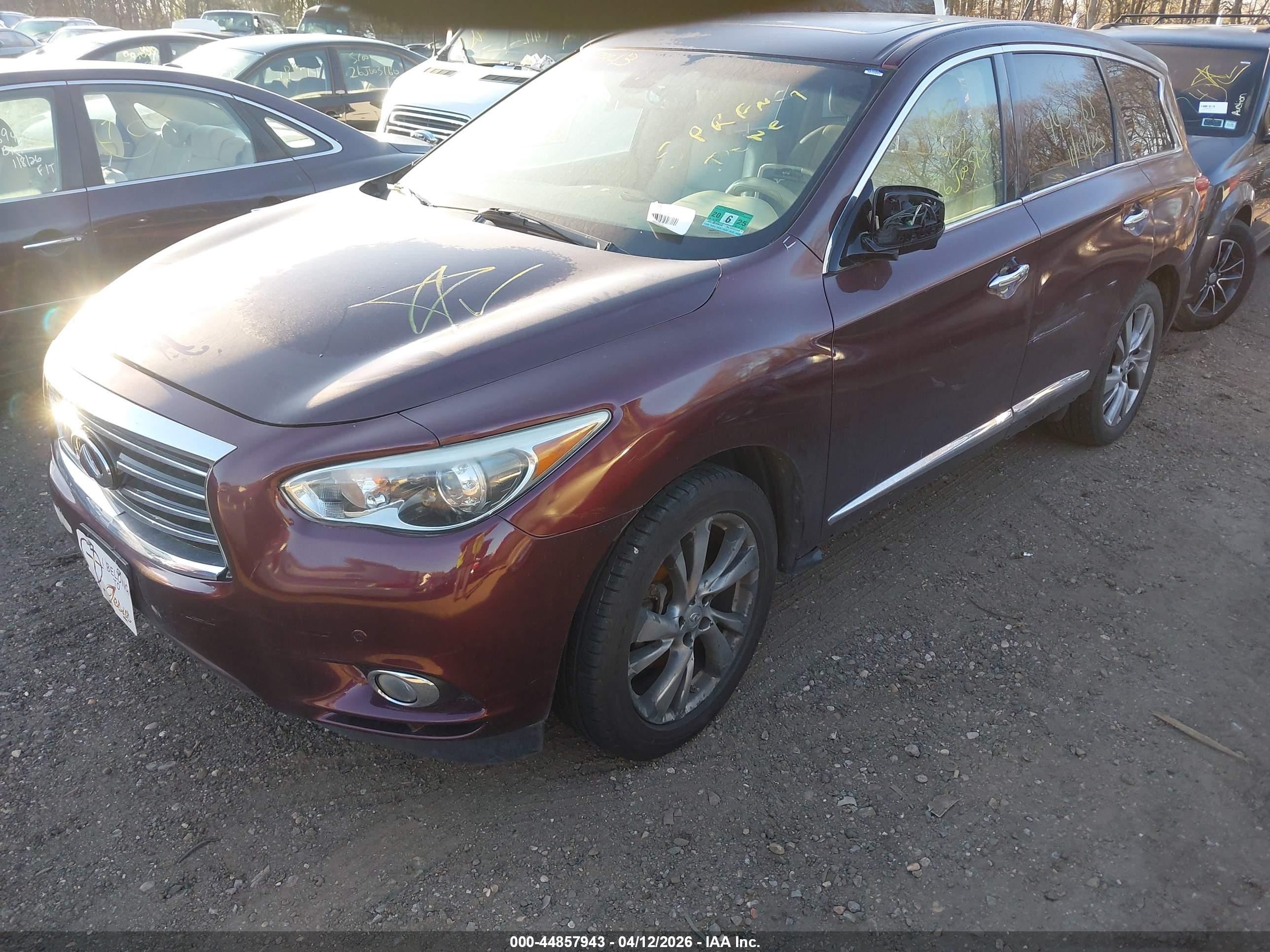 2013 Infiniti Jx35   Maroon vin: 5N1AL0MM3DC307249